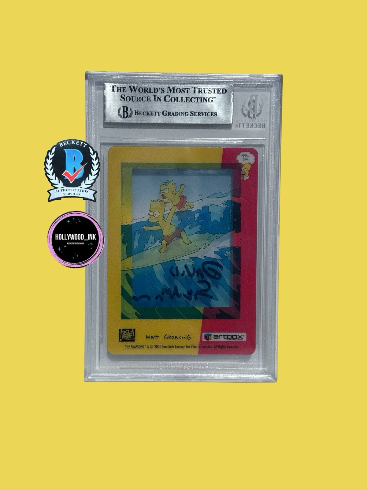 David Silverman — DAVID SILVERMAN SIGNED THE SIMPSONS SURF MAGGIE FILMCARDZ FOIL CELS BECKETT, изображение 2