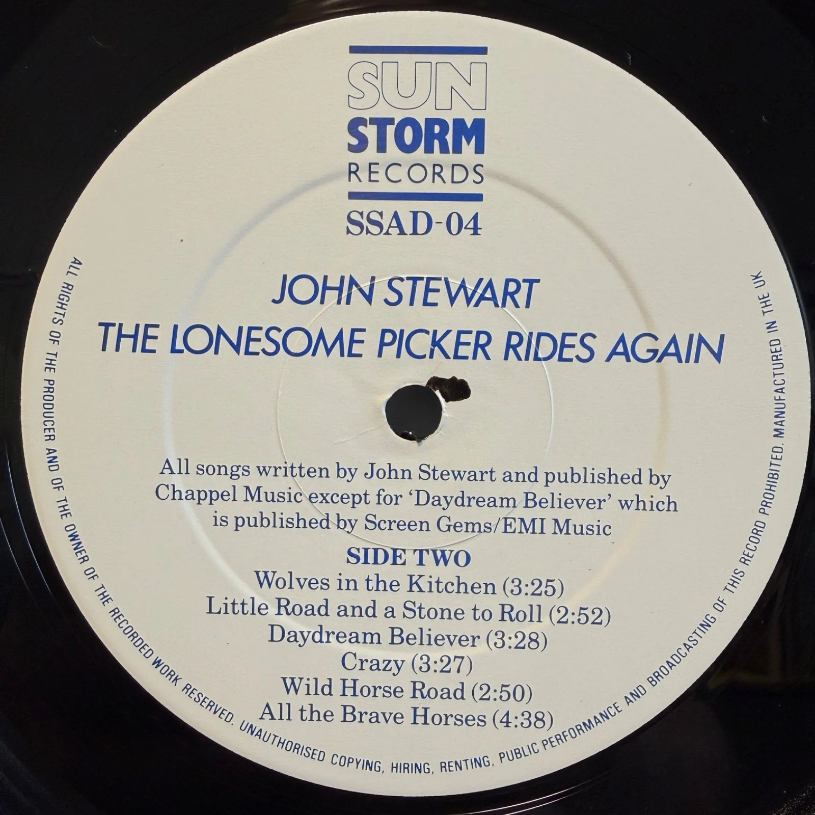 JOHN STEWART "The Lonesome Picker Rides Again" - AUTOGRAPHED - UK VINYL LP NM!, изображение 5