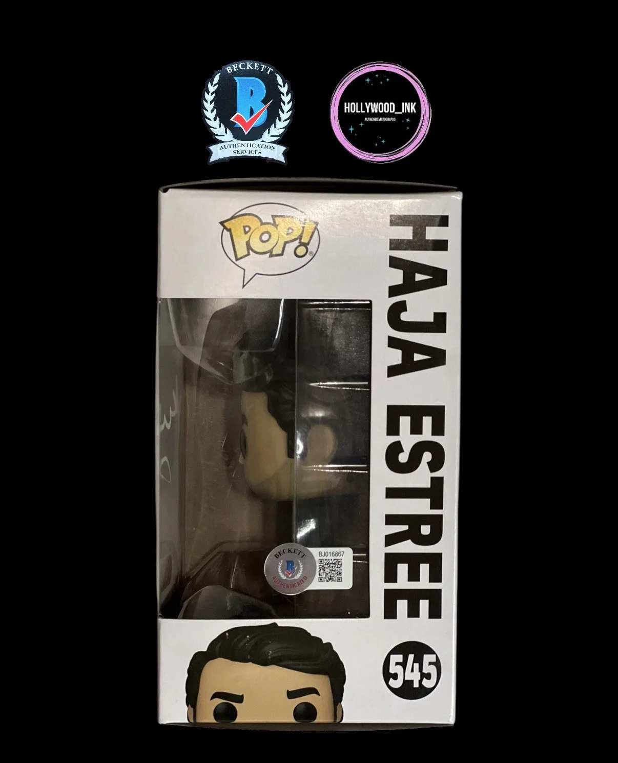 Kumail Nanjiani — KUMAIL NANJIANI SIGNED STAR WARS HAJA ESTREE FUNKO POP BECKETT COA BJ016867, изображение 2