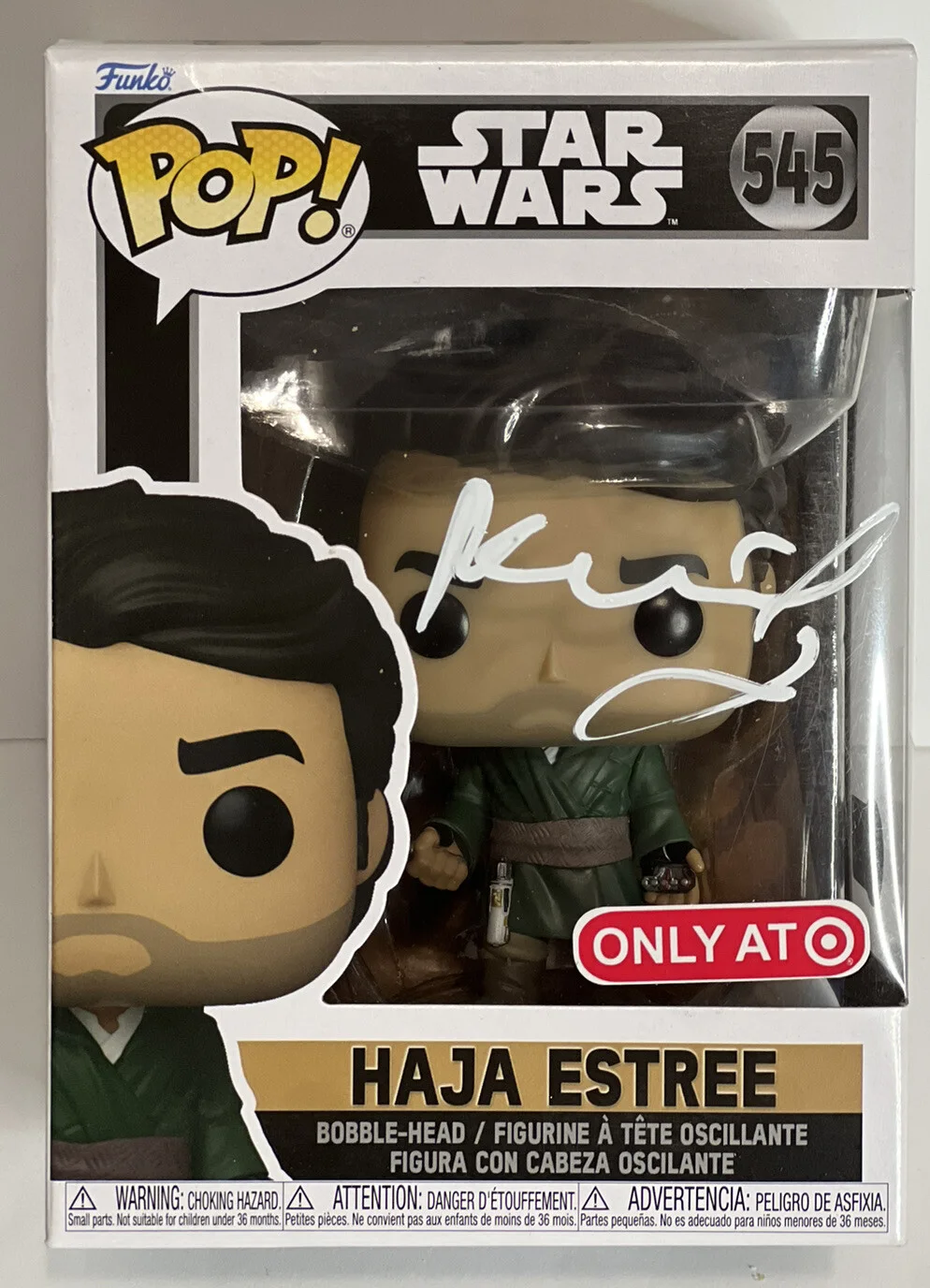 Kumail Nanjiani — KUMAIL NANJIANI SIGNED STAR WARS HAJA ESTREE FUNKO POP BECKETT COA BJ016867, изображение 3