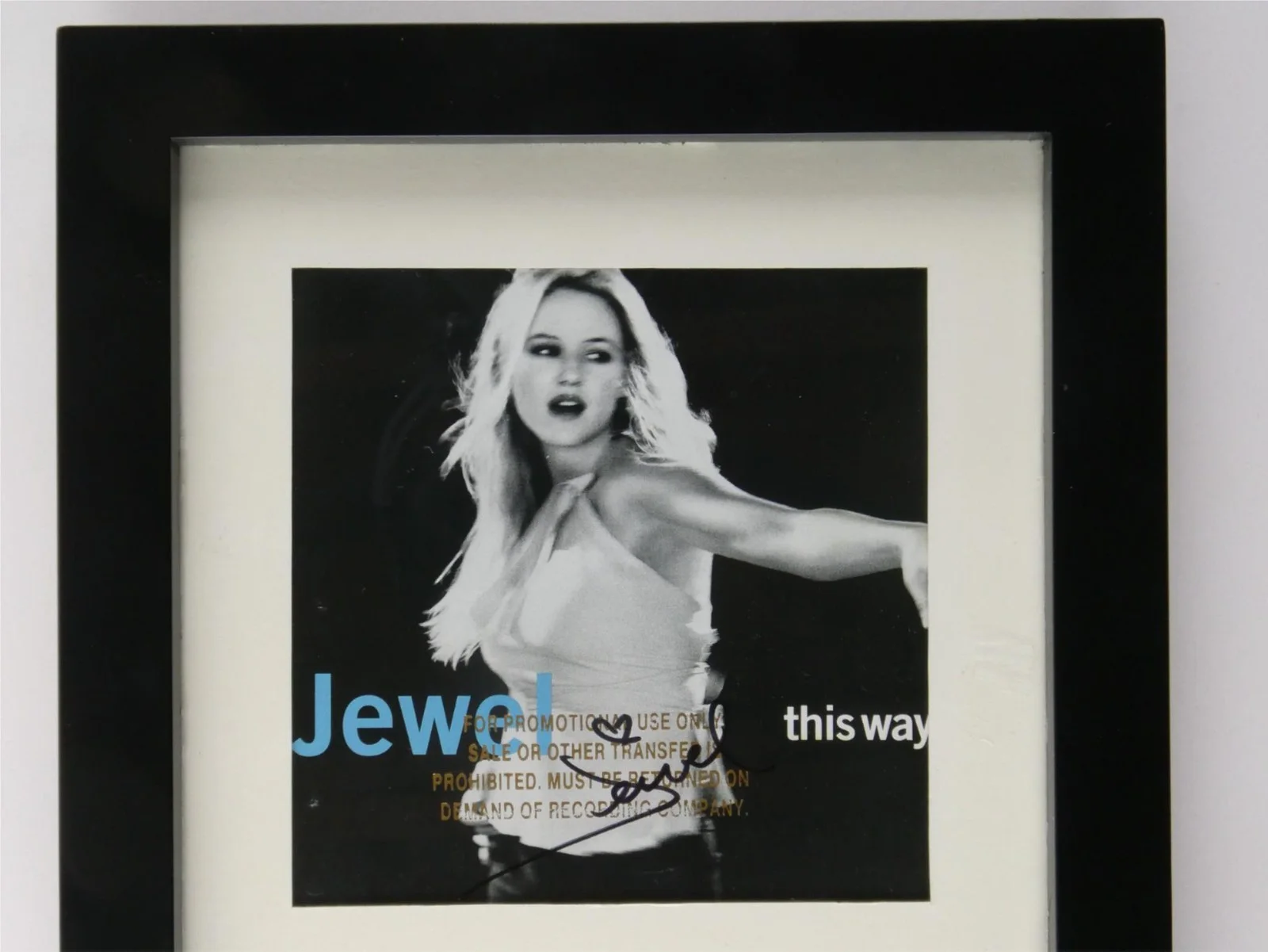 Jewel Signed CD Cover Framed Display Matted This Way Autographed, image 2