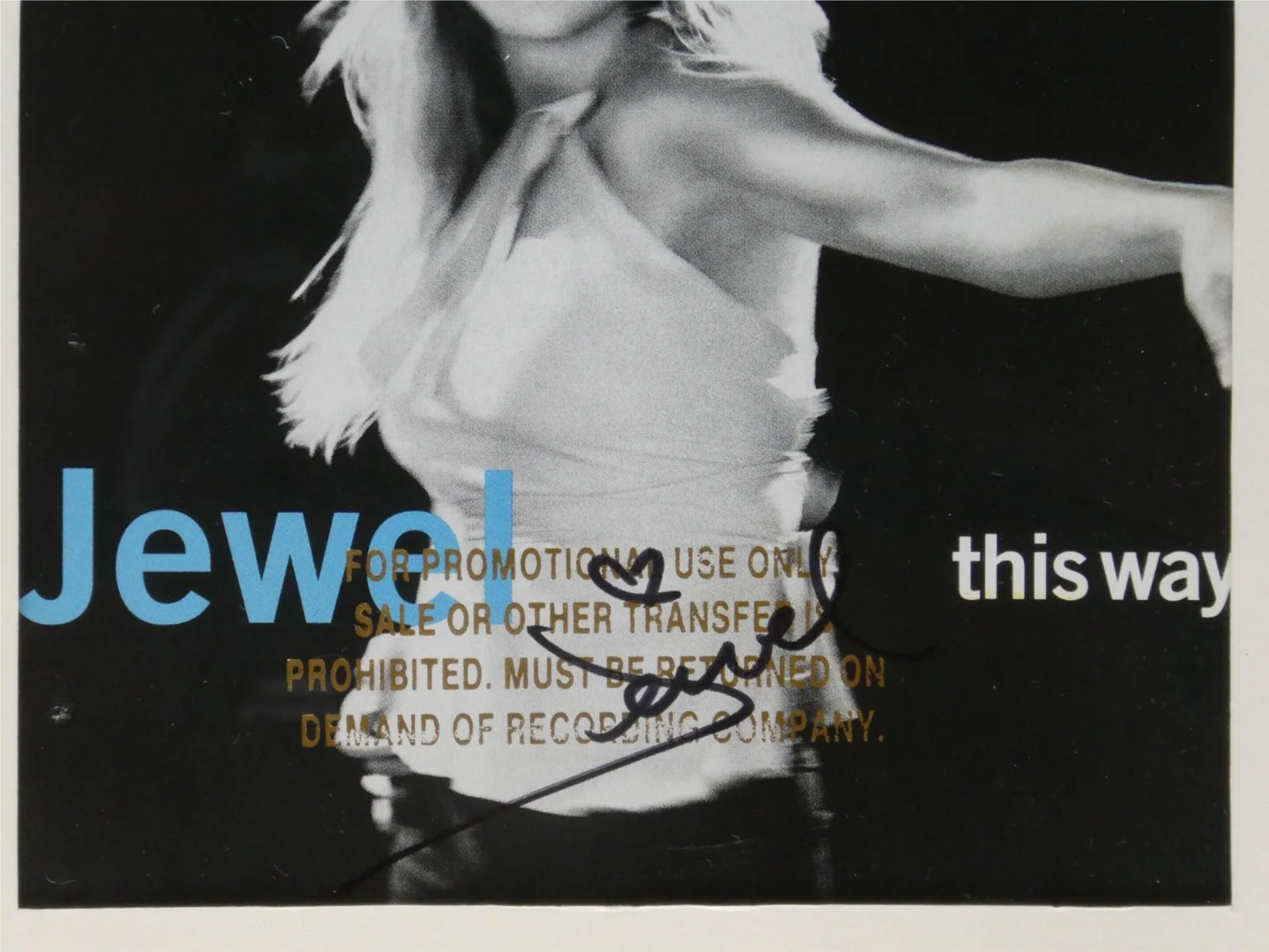 Jewel Signed CD Cover Framed Display Matted This Way Autographed, image 3