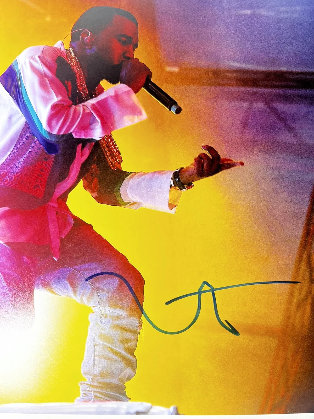 KANYE WEST SIGNED 11X14 PHOTO BECKETT COA E055230 YEEZY HEARTLESS GOLD DIGGER, image 3