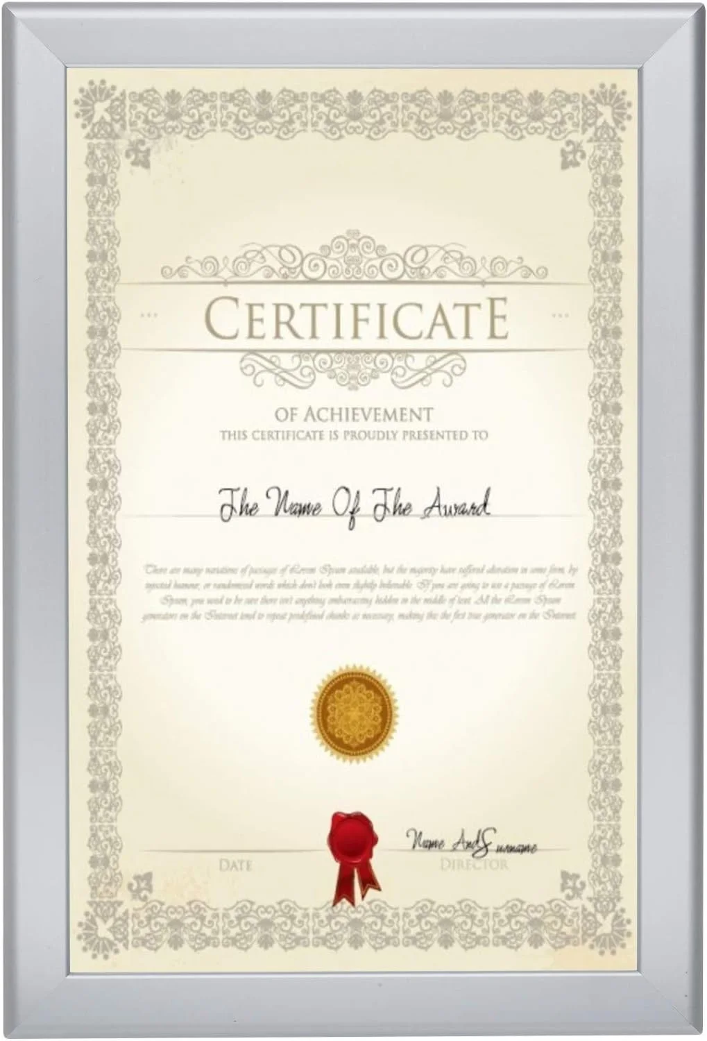Not Authenticated — 11X17 SILVER ALUMINUM SNAP FRAME FOR PROFESSIONAL DISPLAY, image 3