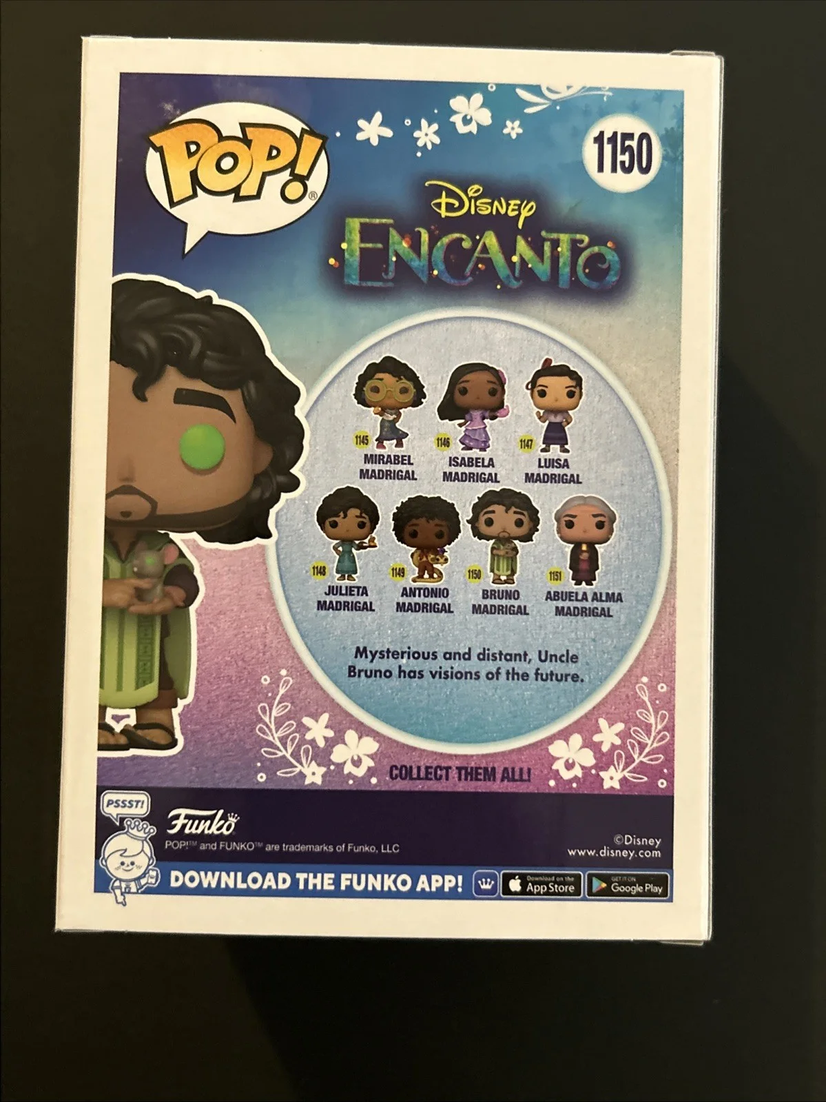 John Leguizamo — Funko Pop Encanto Bruno Madrigal 1150 John Leguizamo Signed Autographed OCCM COA, изображение 3