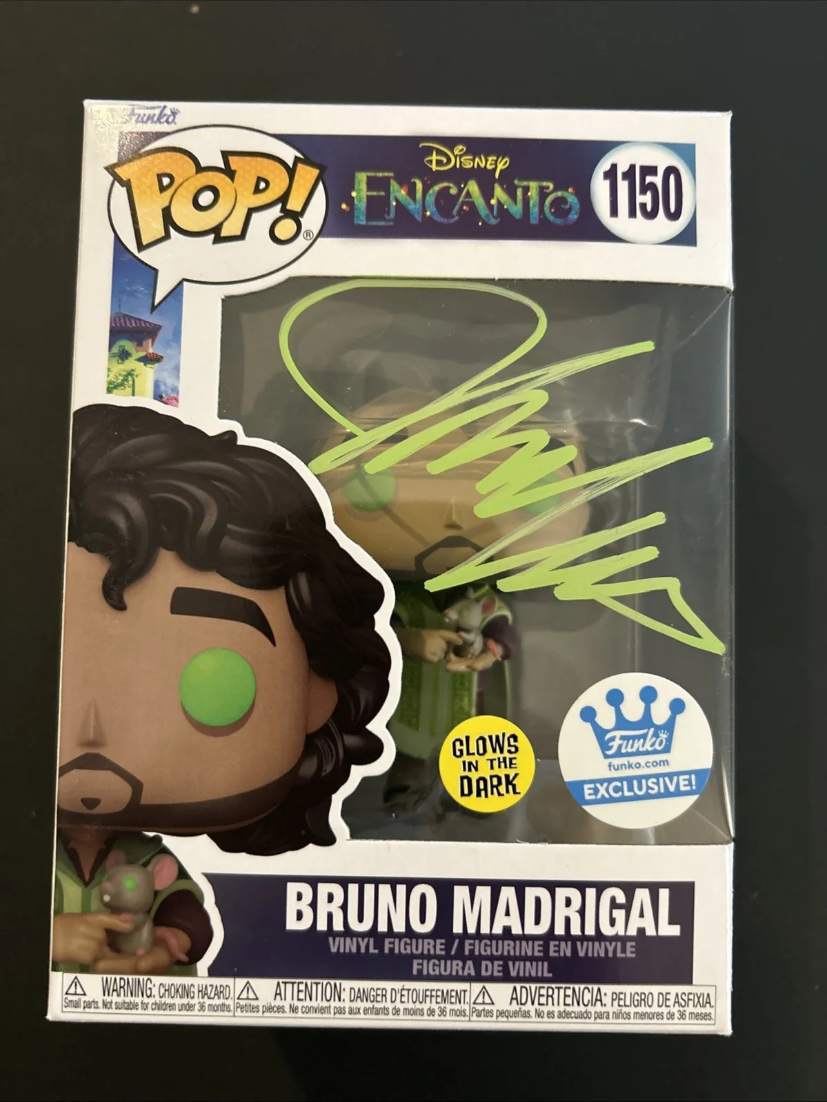 John Leguizamo — Funko Pop Encanto Bruno Madrigal 1150 John Leguizamo Signed Autographed OCCM COA