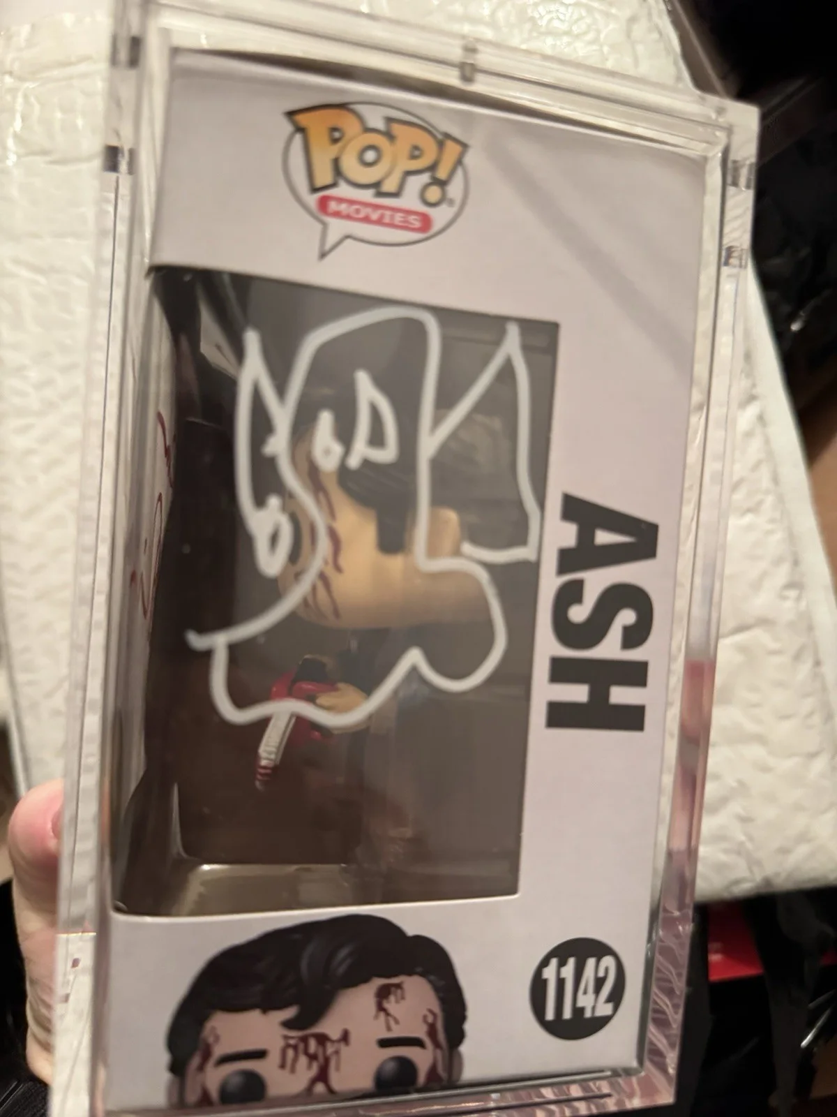 Sam Raimi — SAM RAIMI SIGNED & SKETCHED FUNKO POP 1142 CHASE EVIL DEAD ASH AUTOGRAPHED!, image 2