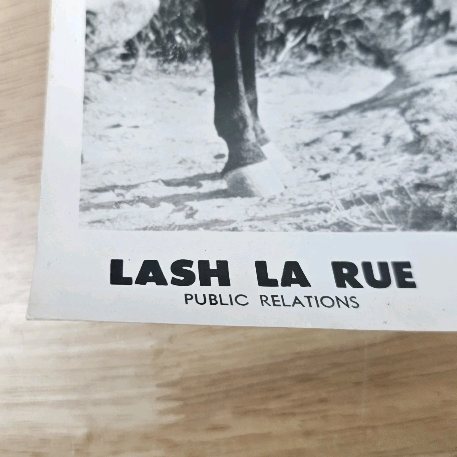 Lash LaRue — Lash LaRue & Black Diamond Autographed PR Fan Club Photo 8 x 10, изображение 4