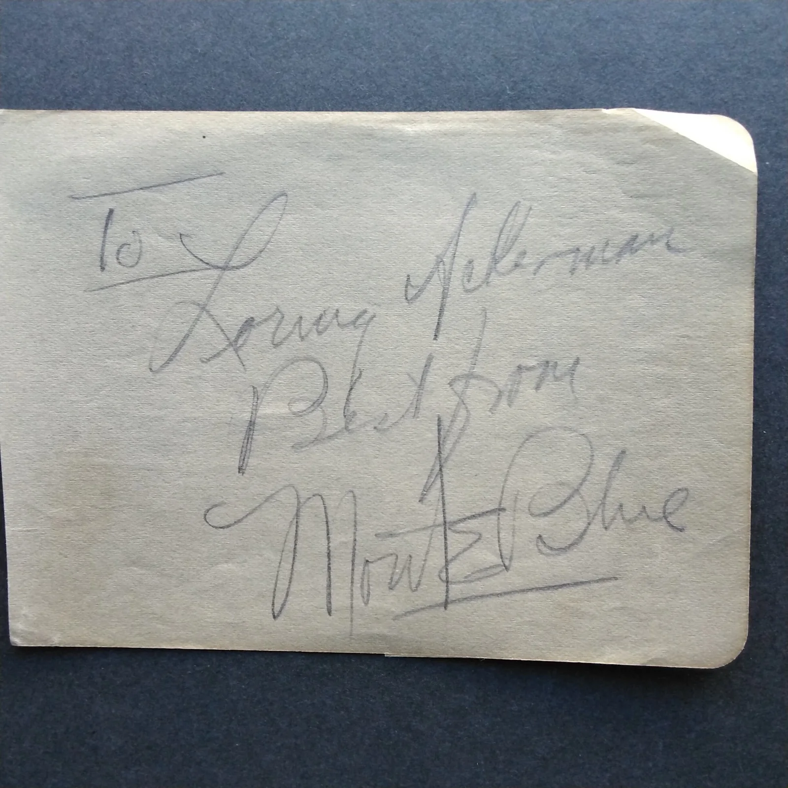 Monte Blue SIGNED Paper Pic Silent Film Actor Orphans of Storm Affairs of Anatol, изображение 3