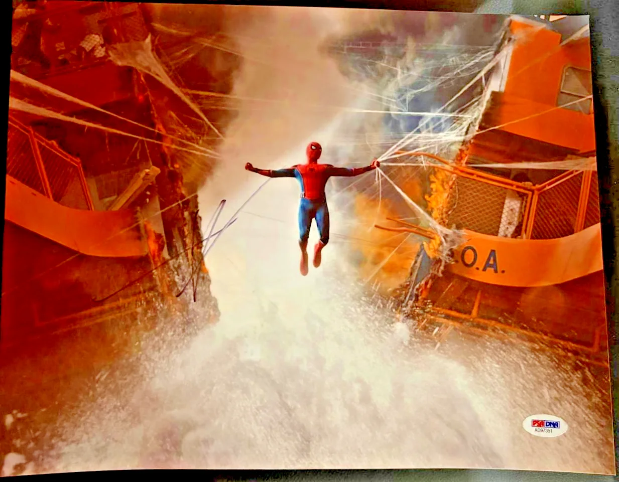 Tom Holland — TOM HOLLAND SIGNED AUTOGRAPHED 11x14 SPIDERMAN PHOTO PSA COA C, image 2
