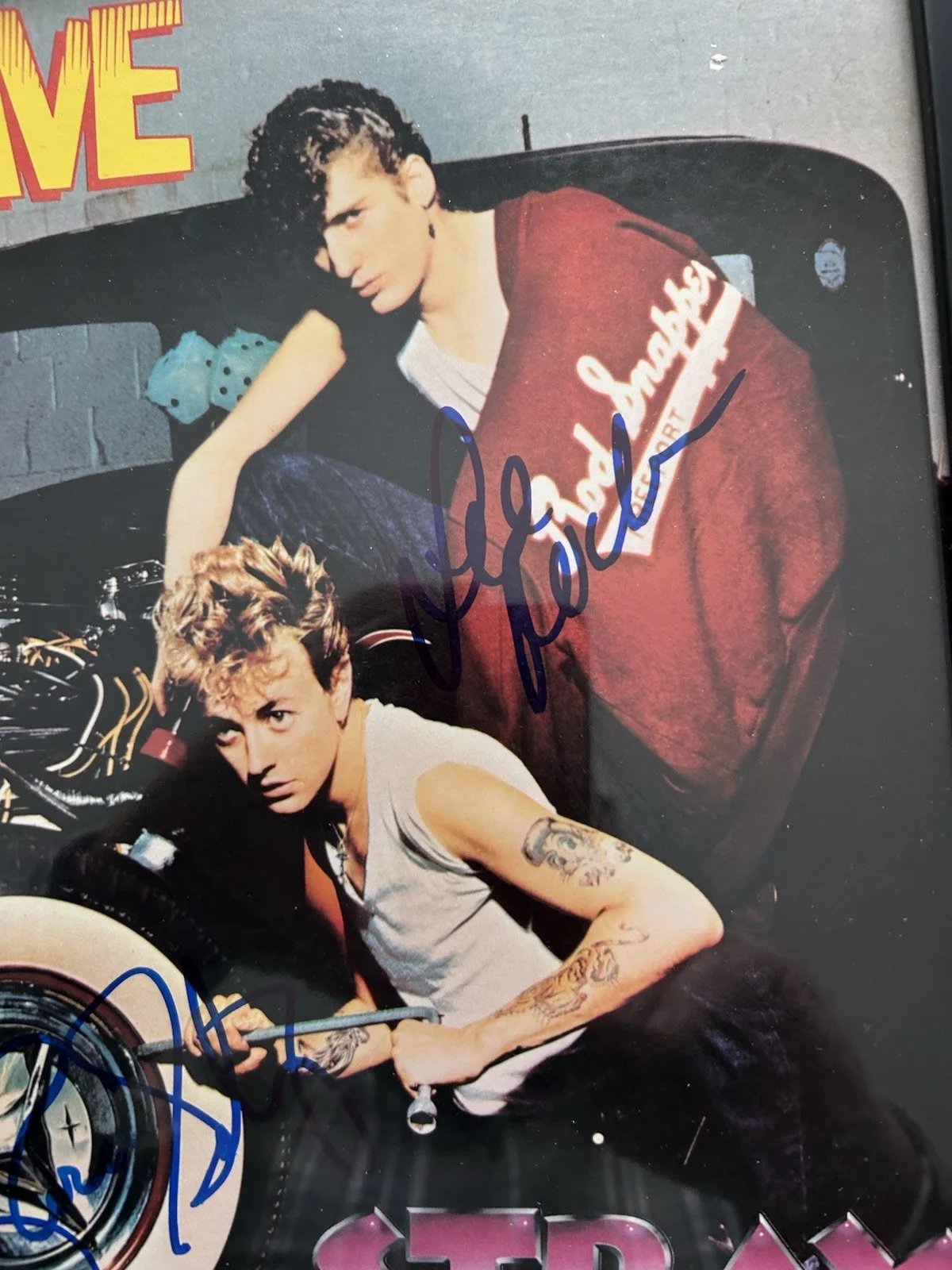 BRIAN SETZER and THE STRAY CATS autographed LP COVER, image 3