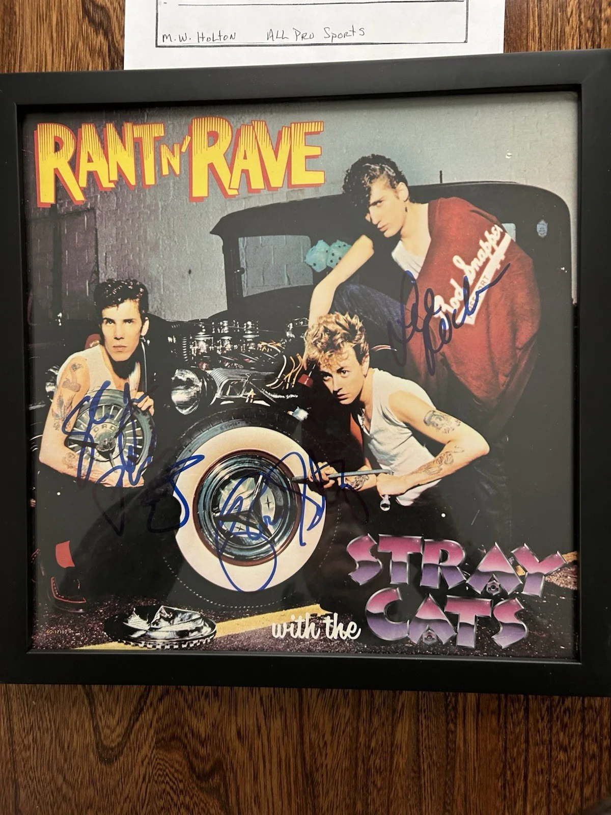 BRIAN SETZER and THE STRAY CATS autographed LP COVER, image 4