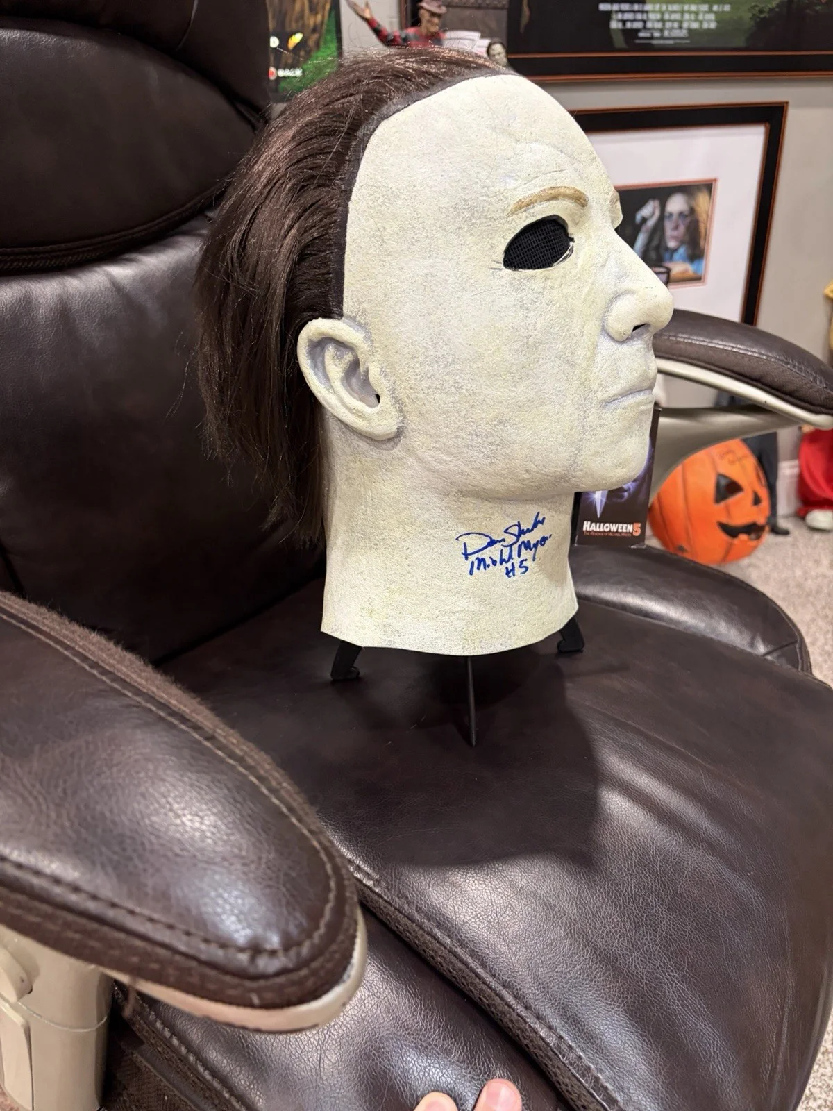 Don Shank Signed Halloween 5 Mask Michael Myers, image 3