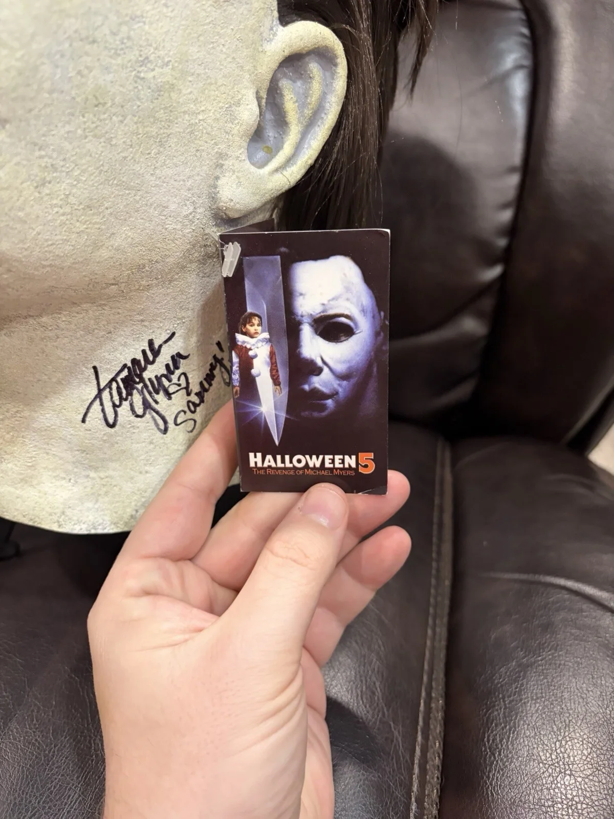 Don Shank Signed Halloween 5 Mask Michael Myers, image 5
