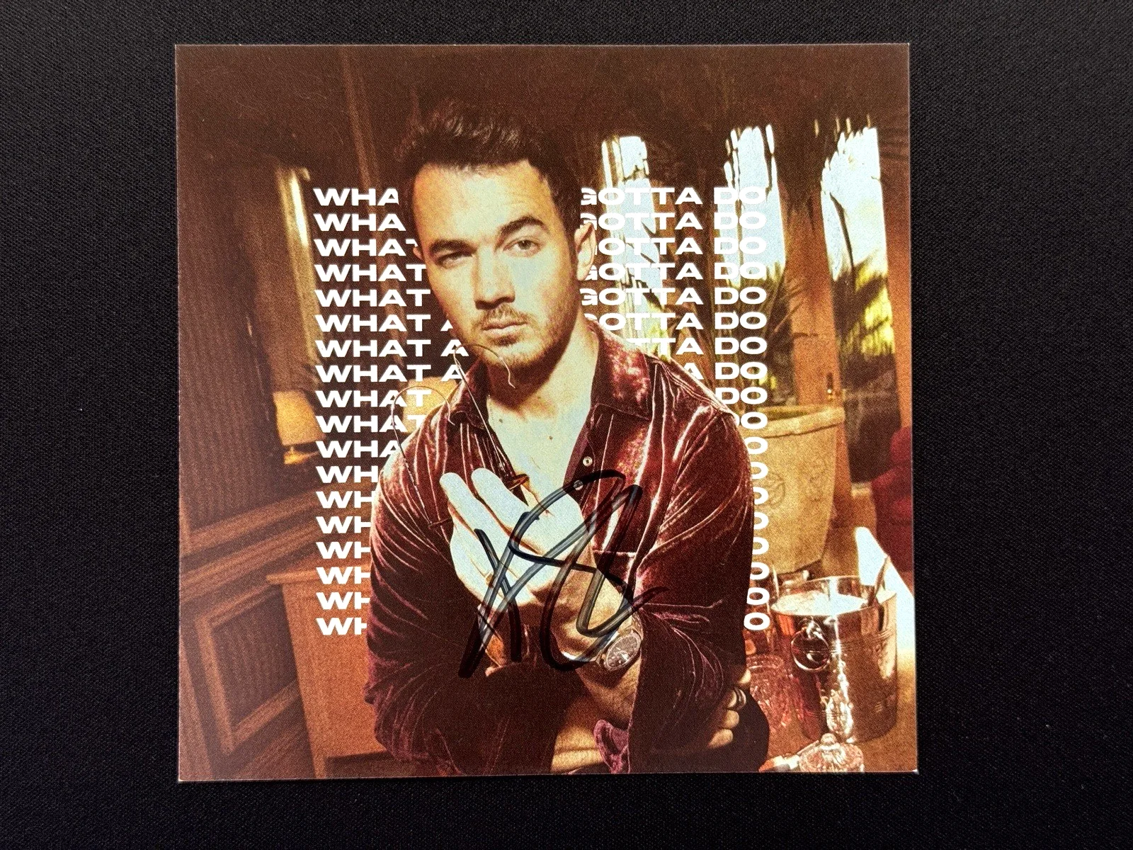 KEVIN JONAS Signed Autograph CD Booklet What a Man Gotta Do Jonas Brothers, image 2