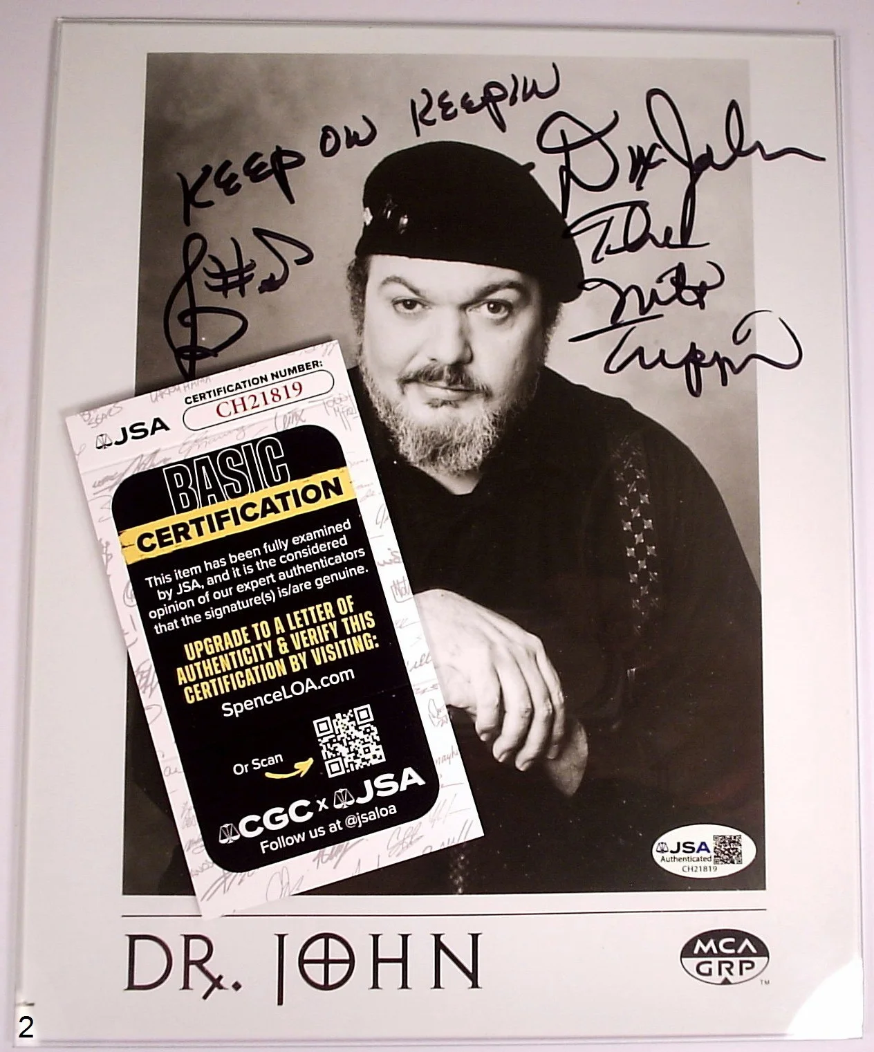Dr John — Dr John The Nite Tripper Signed 8 X 10 Photo JSA Certification Mac Rebennack, image 2