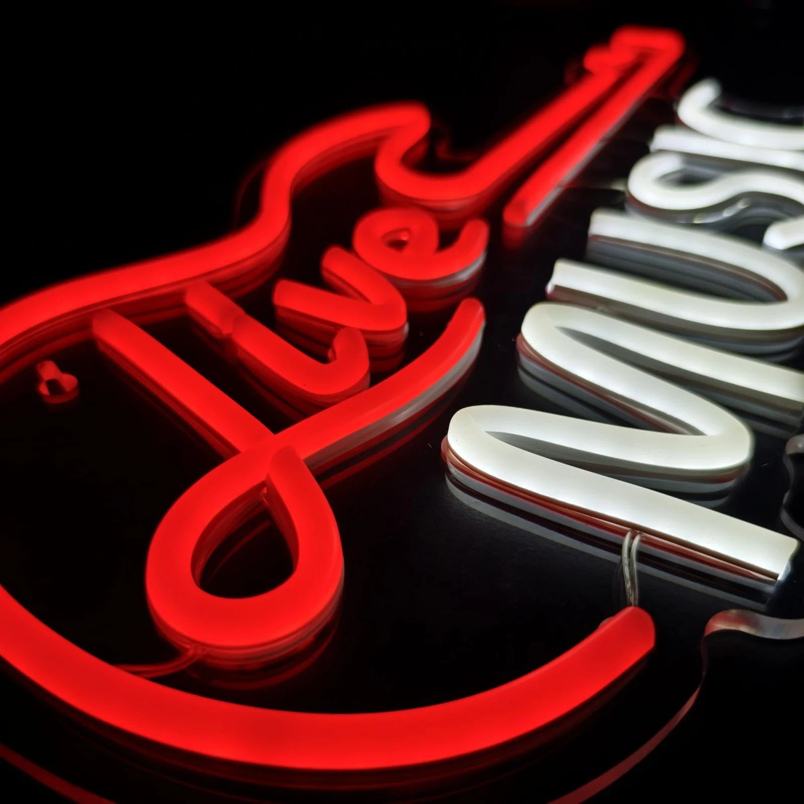 zidoni Guitar Neon Signs Live Music Neon Signs Guitar LED Neon Lights Signs f..., изображение 4