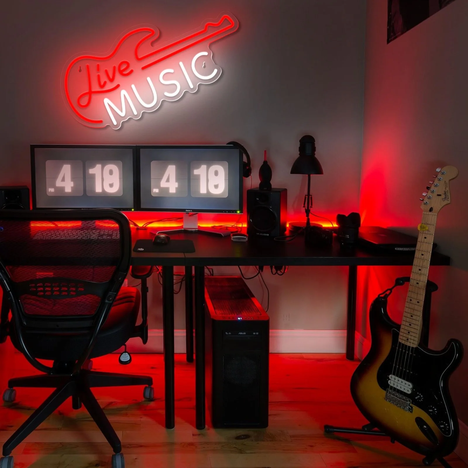zidoni Guitar Neon Signs Live Music Neon Signs Guitar LED Neon Lights Signs f..., изображение 5