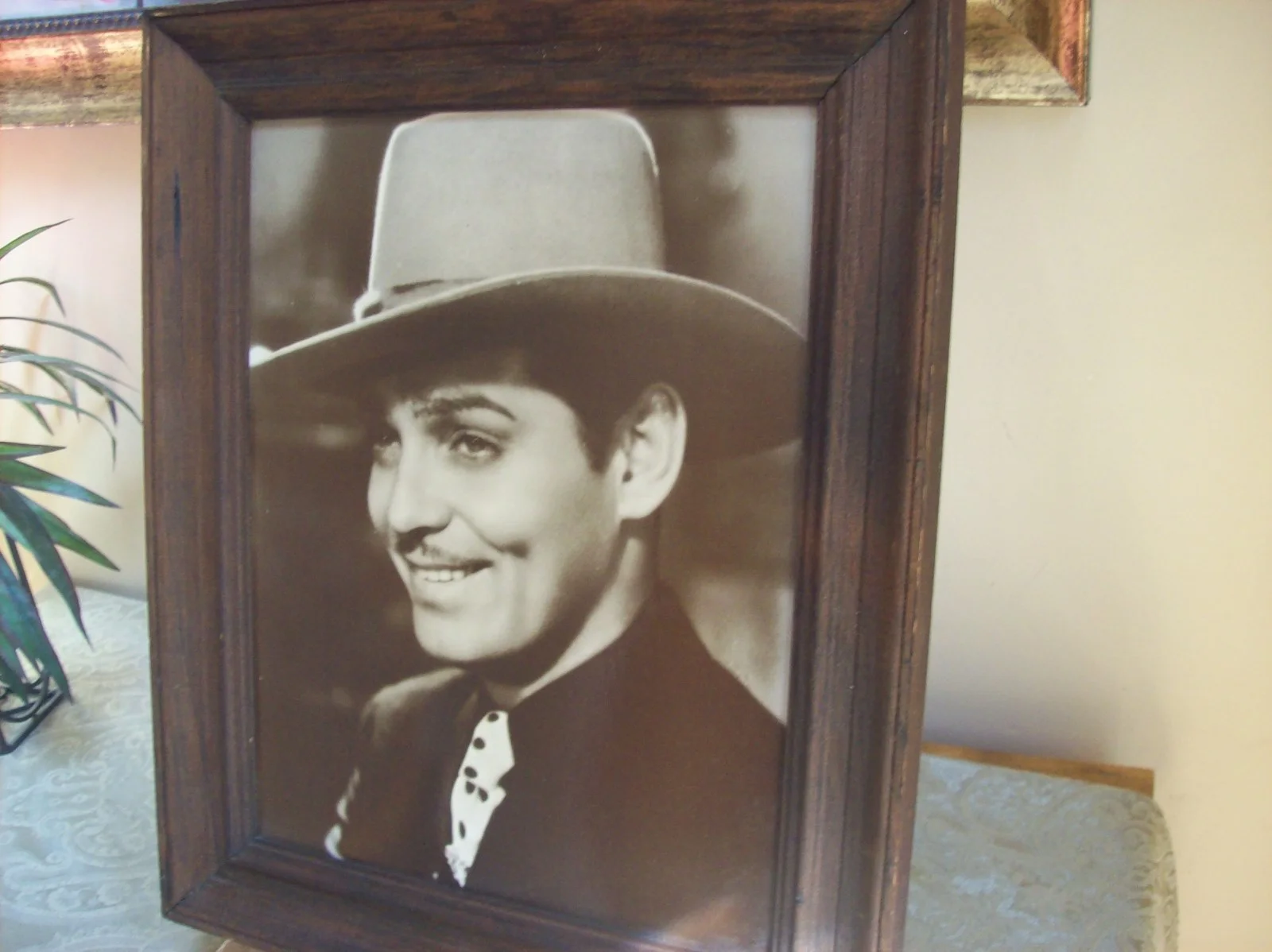 Framed Vintage Photograph of Clark Gable 14.5 X 17.5, image 2