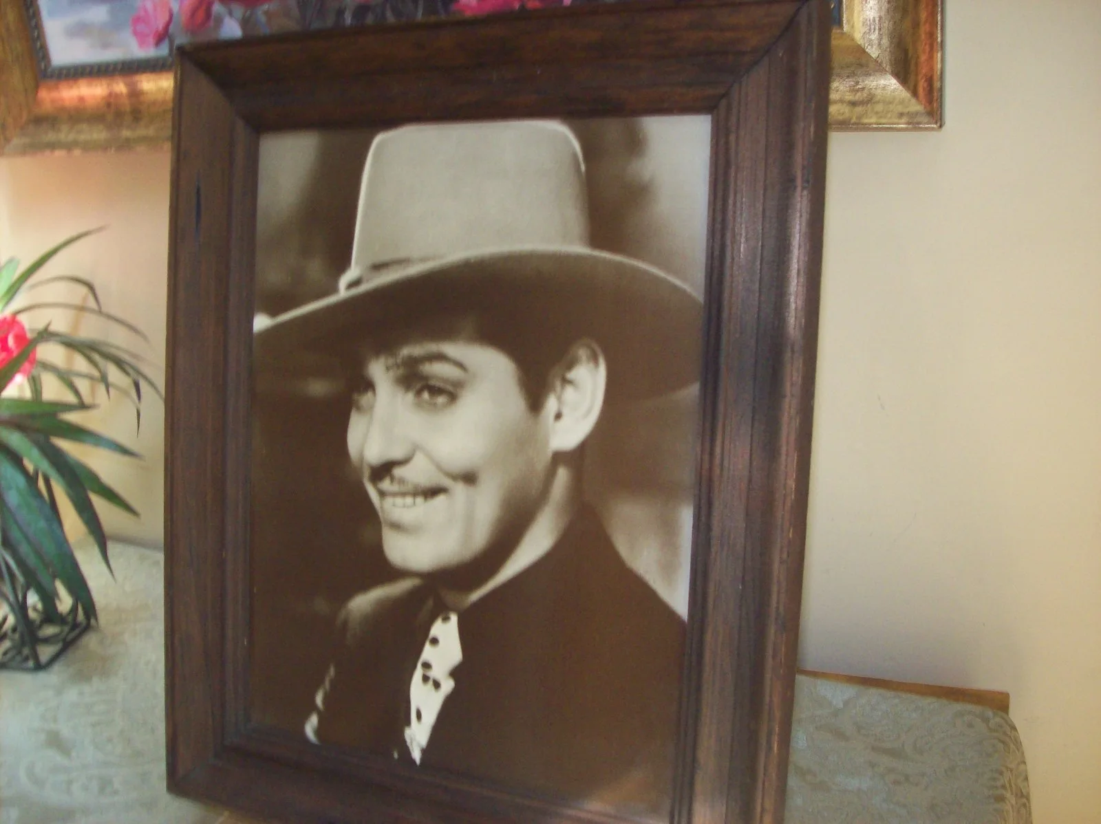 Framed Vintage Photograph of Clark Gable 14.5 X 17.5, image 3