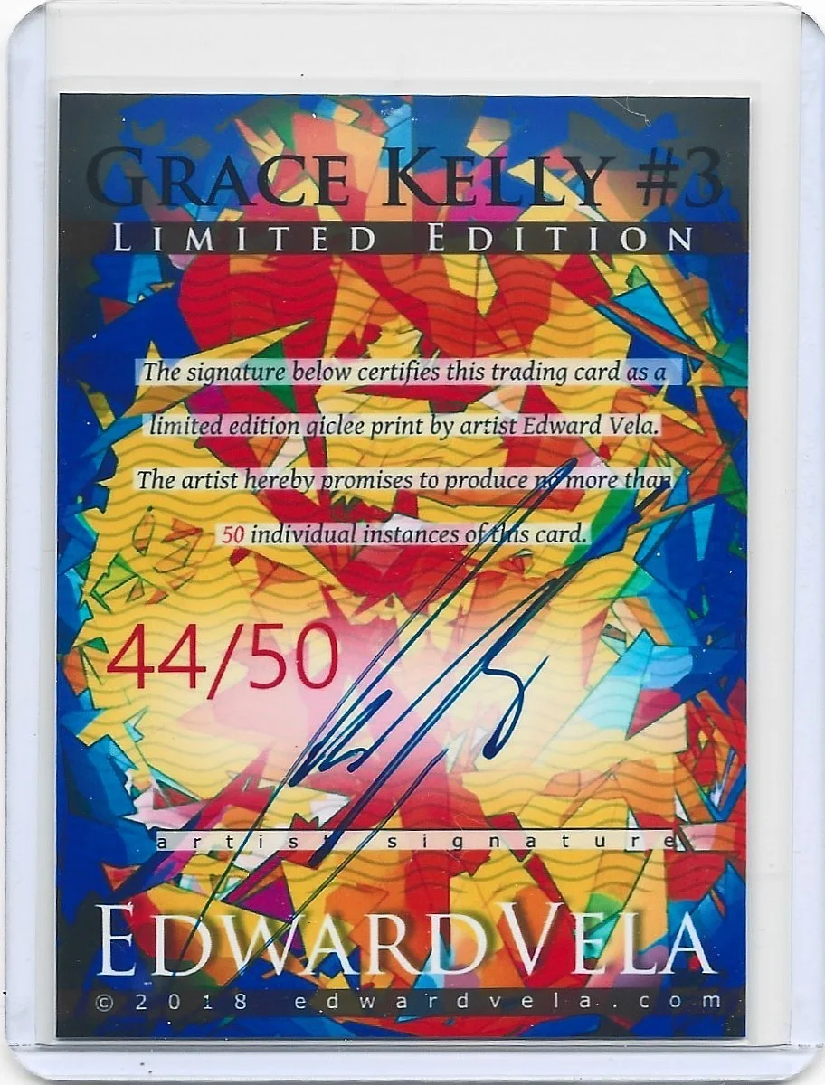 Grace Kelly #3 Art Card Limited 44/50 Edward Vela Signed, изображение 2