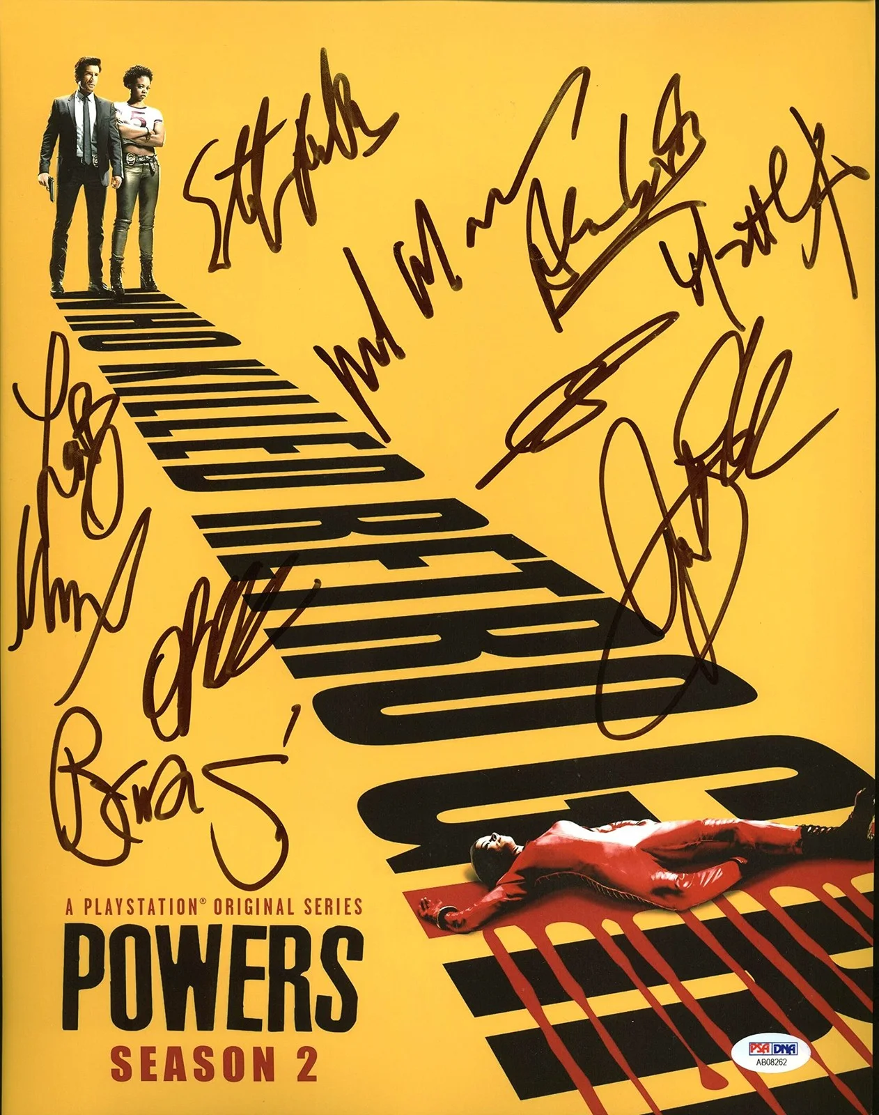 Browning, Madsen, Forbes, Rulin, Fowler, Leak — Powers (Logan Browning, Michael Madsen +9) Signed 11X14 Photo PSA/DNA #AB08262, изображение 3