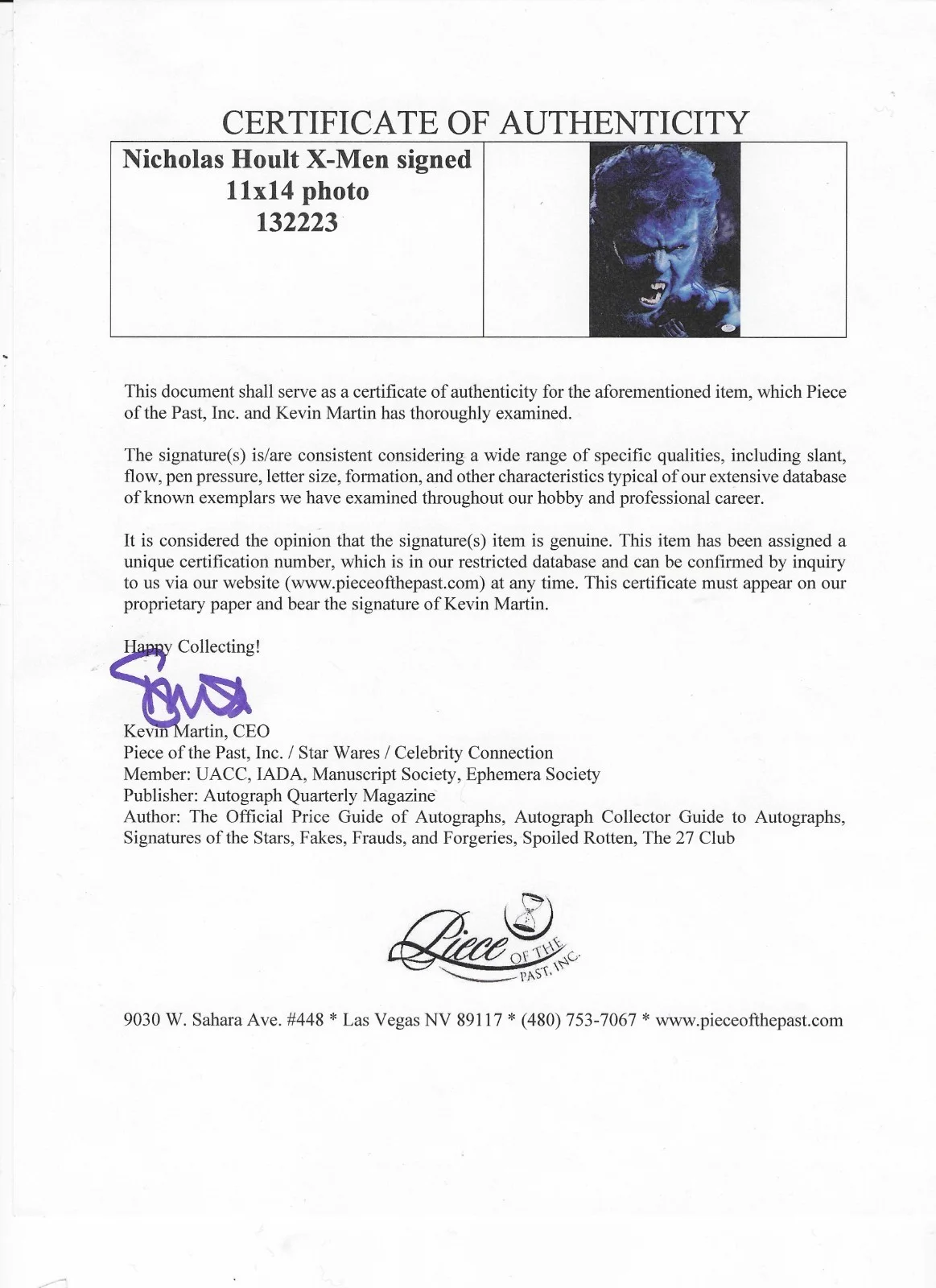 Nicholas Hoult — 11x14 X-MEN The BEAST signed by Nicholas Hoult, image 3