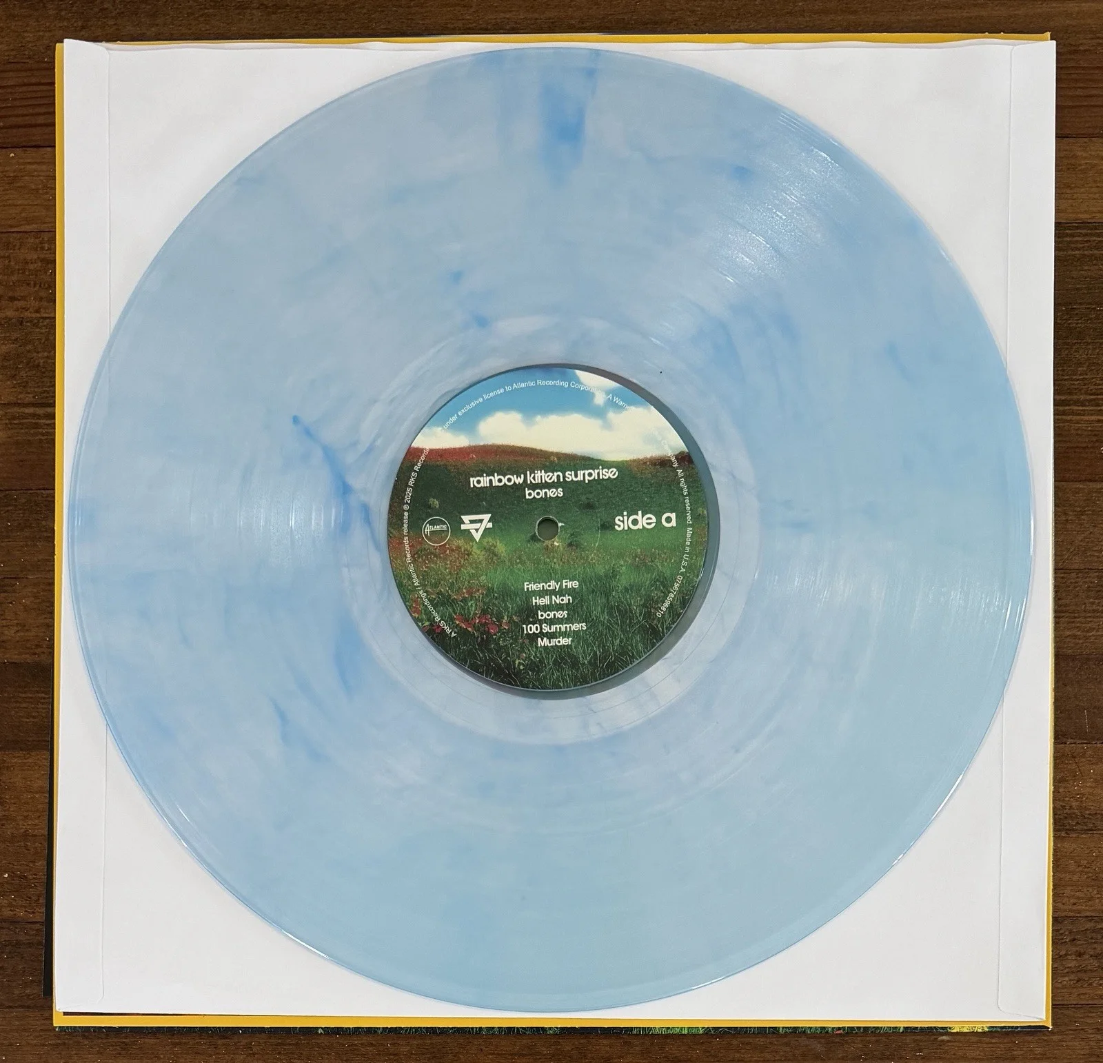Rainbow Kitten Surprise — Rainbow Kitten Surprise BAND SIGNED Bones Clear Blue Vinyl LP Beckett BAS COA, image 4