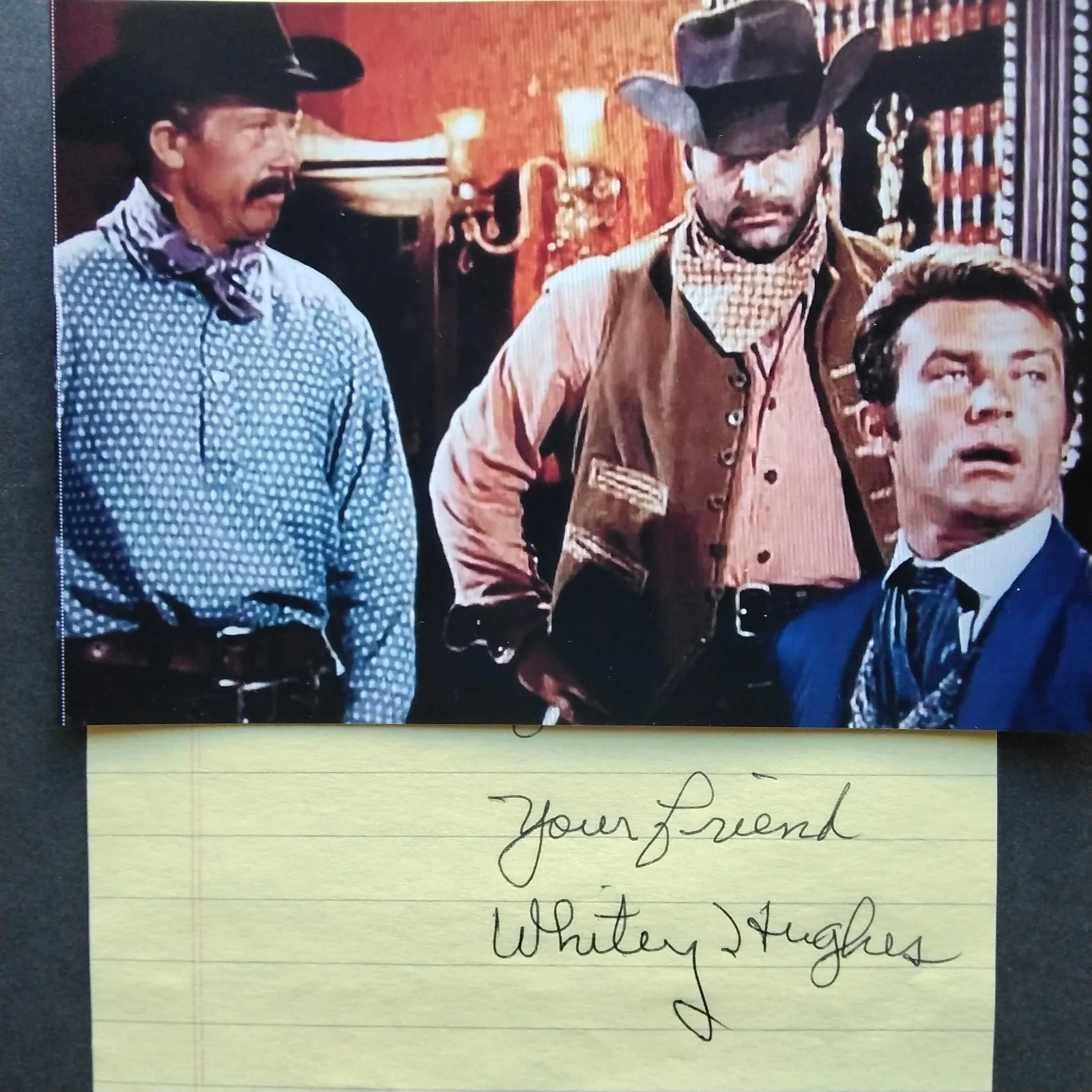 Whitey Hughes SIGNED Letter Photo Movie TV Stuntman Wild West Rifleman Westerns, изображение 2