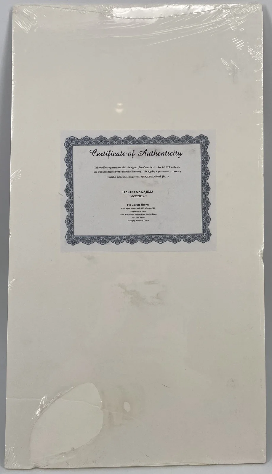 Haruo Nakajima — Haruo Nakajima Autograph with Authenticity Certificate and Reproduction Poster, image 2