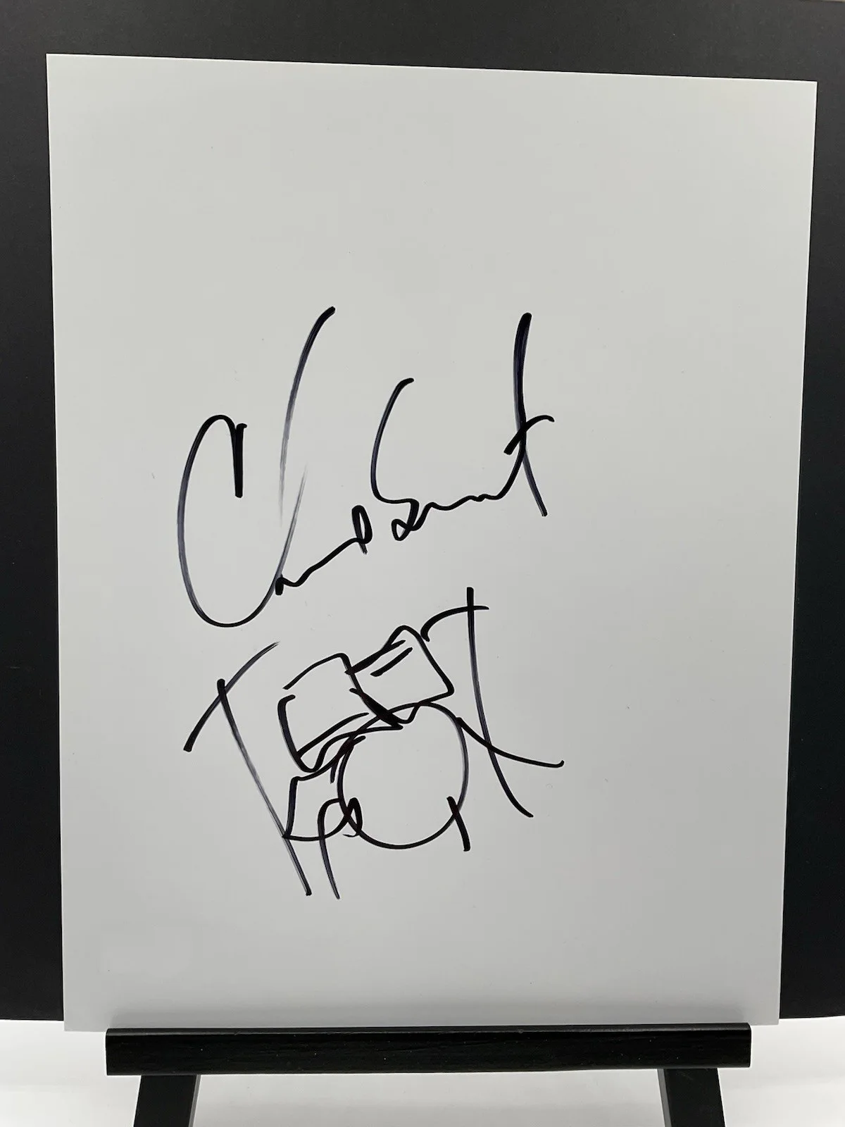 Chad Smith — Chad Smith signed sketch BAS RHCP Drummer Sketch Red Hot Chili Peppers autograph
