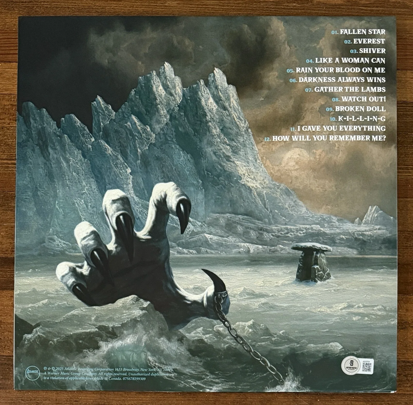Halestorm FULL BAND SIGNED Everest Pink Vinyl LP Cover BAS Beckett COA AUTOGRAPH, изображение 5