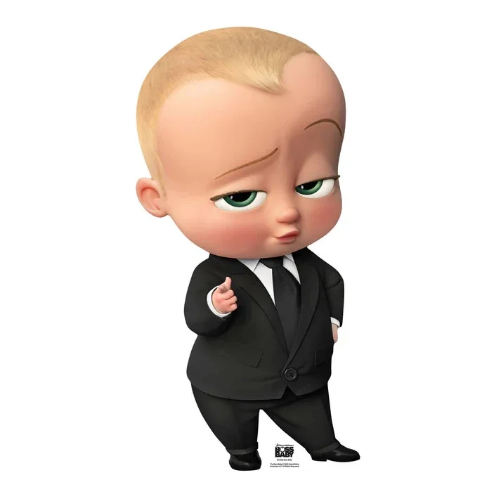 Boss Baby Twin Pack Cardboard Cutouts Suit and Sunglasses Standees **Damaged**, image 2