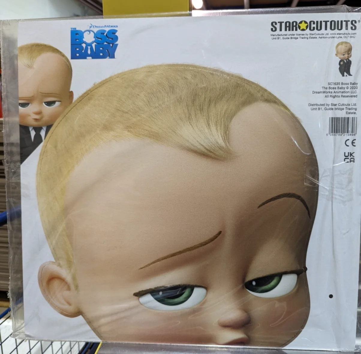 Boss Baby Twin Pack Cardboard Cutouts Suit and Sunglasses Standees **Damaged**, image 4