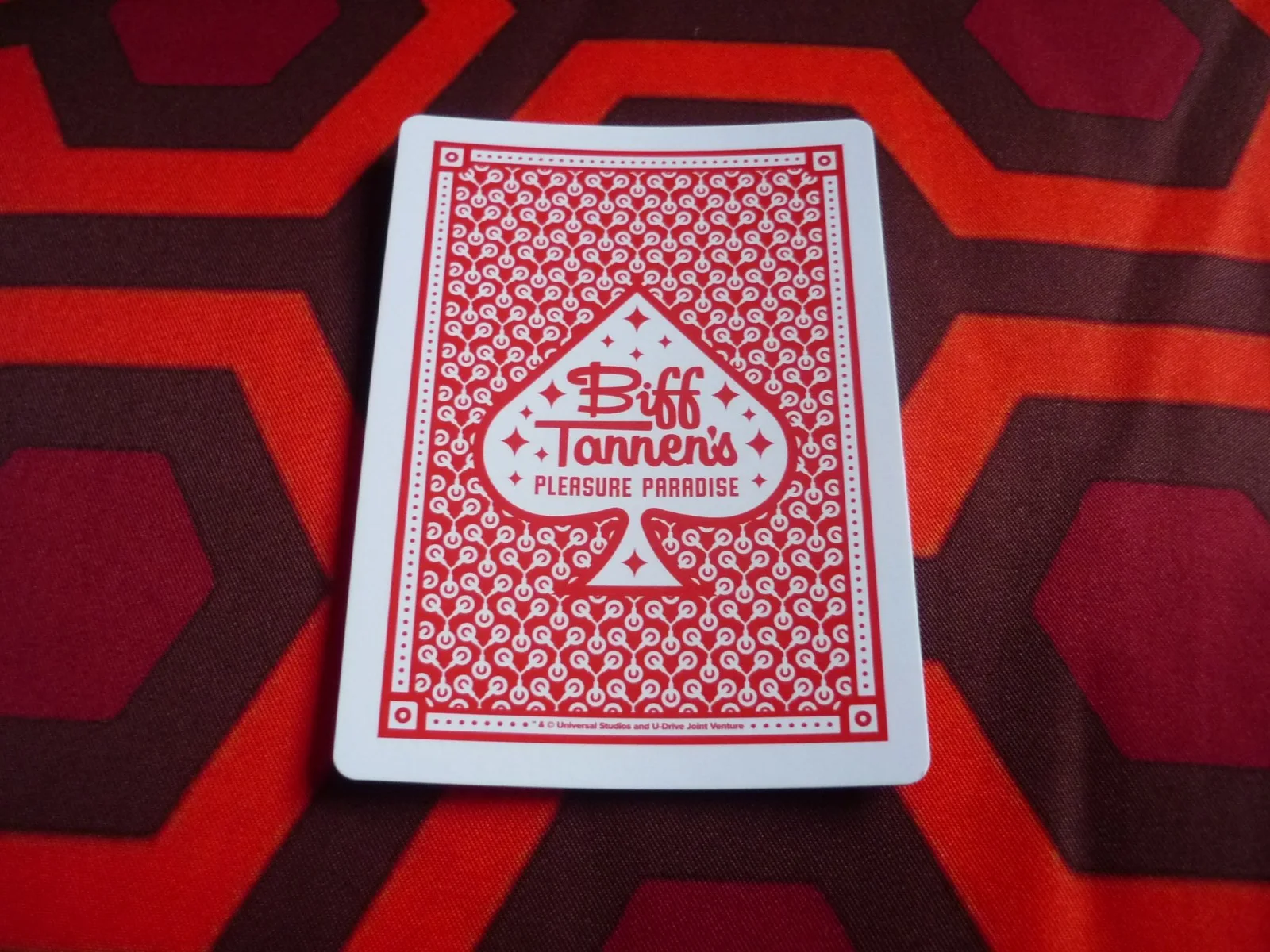 Replica prop boxed playing card 1:1 Biff Tannen's Pleasure Paradise Casino, image 4
