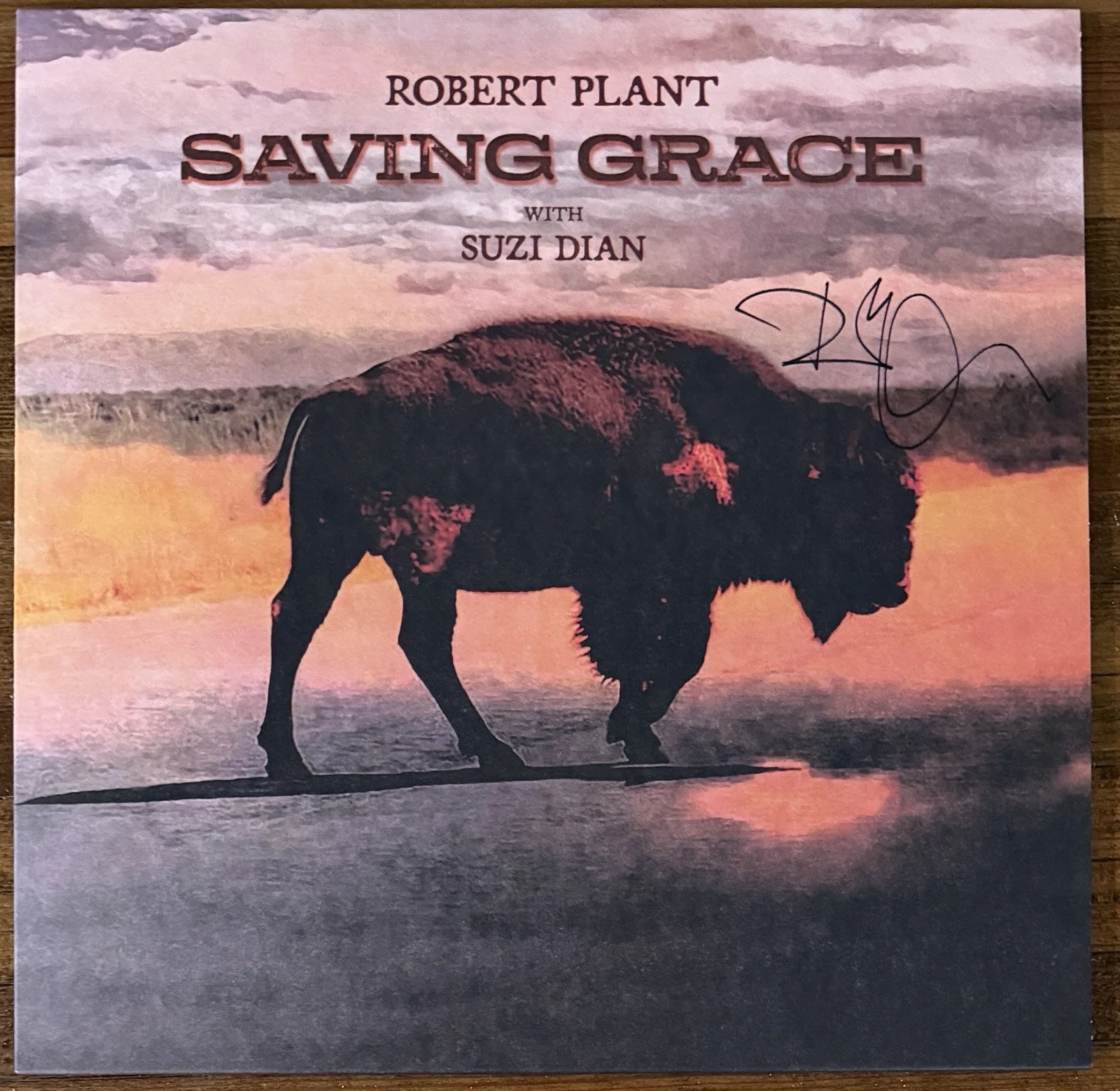 Robert Plant — LED ZEPPLIN Robert Plant SIGNED SAVING GRACE VINYL LP COVER AUTO BECKETT BAS COA, изображение 3