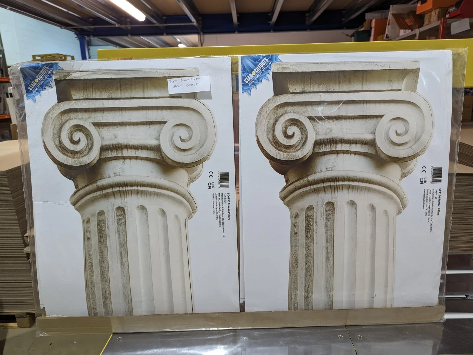 Roman Pillars Cardboard Cutouts Double Pack Set of 2 Standees **Damaged**, image 3