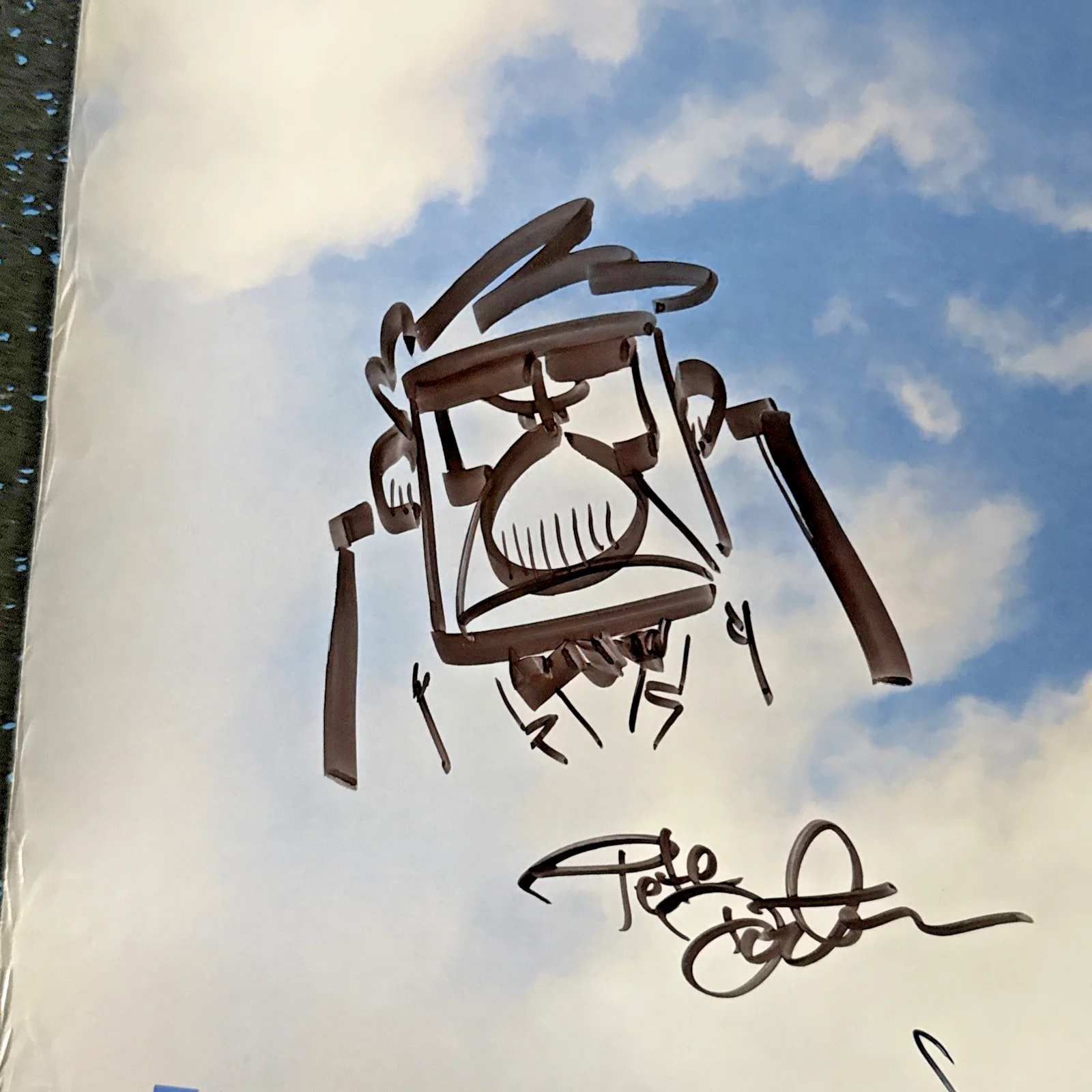 PETE DOCTER SIGNED 'UP' 27 x 40 MOVIE POSTER PIXAR ORIGINAL RARE, image 3