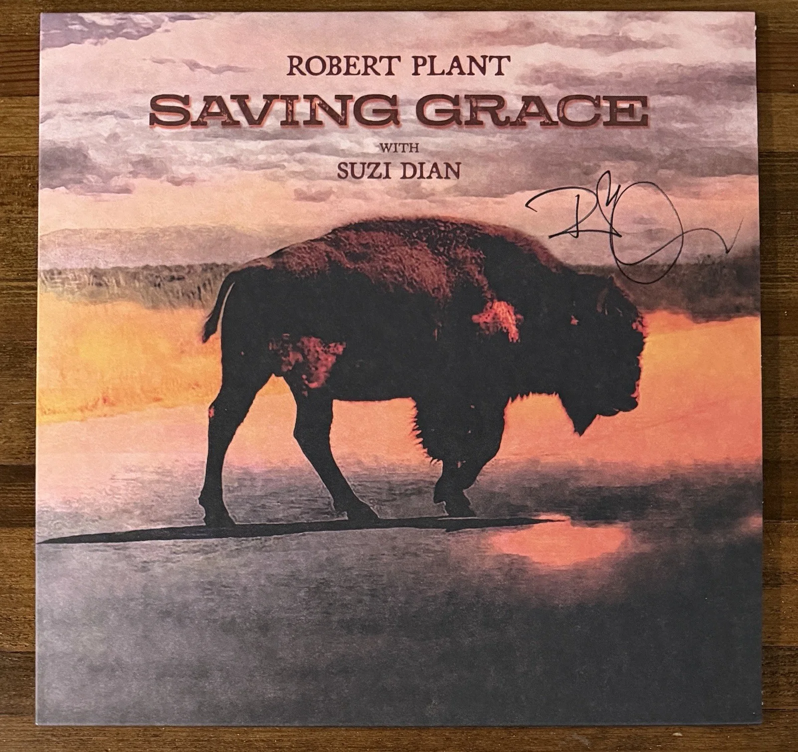 Robert Plant — ROBERT PLANT LED ZEPPLIN SIGNED SAVING GRACE VINYL LP COVER BECKETT BAS COA, изображение 4