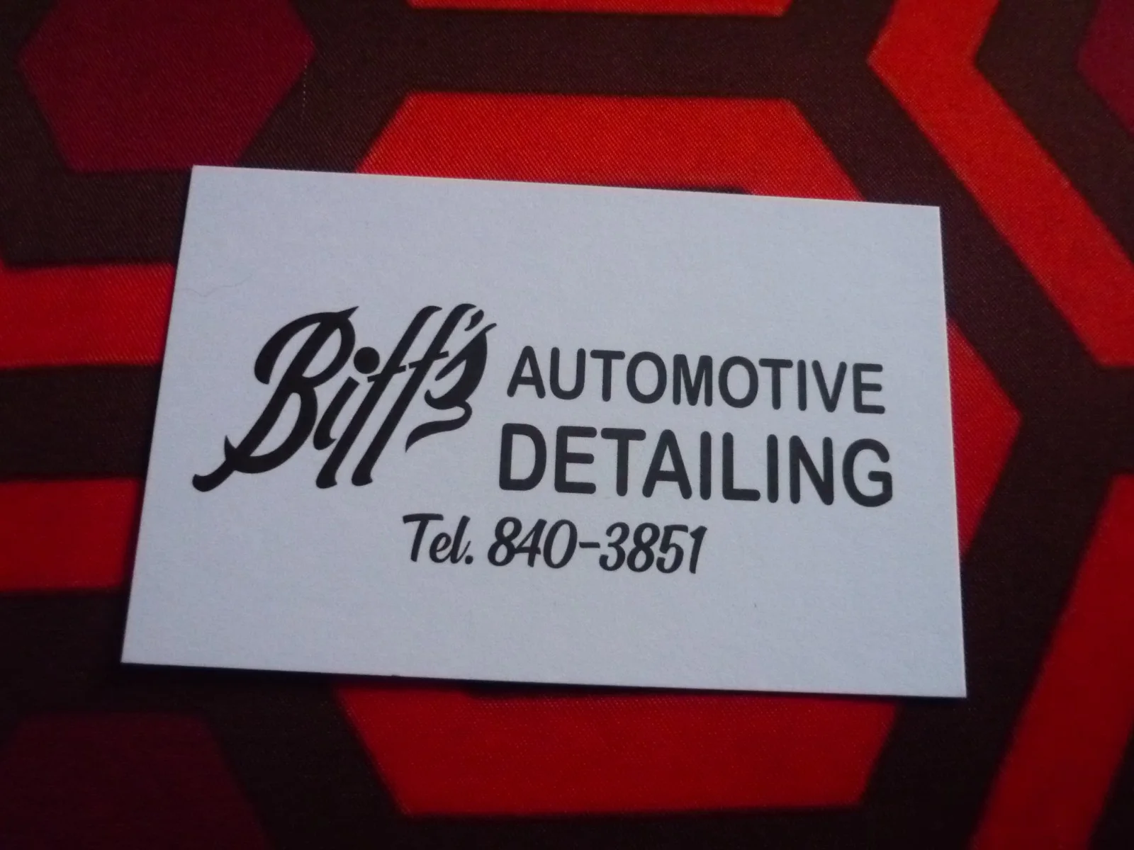 Replica prop boxed business card 1:1 scale biffs autmotice detaling back future, image 4