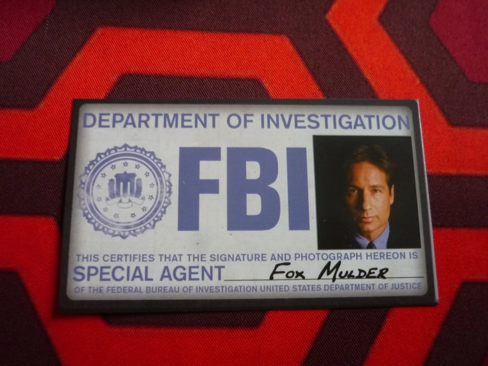 Replica prop boxed business card 1:1 id special agent x-files FBI fox mulder, изображение 4