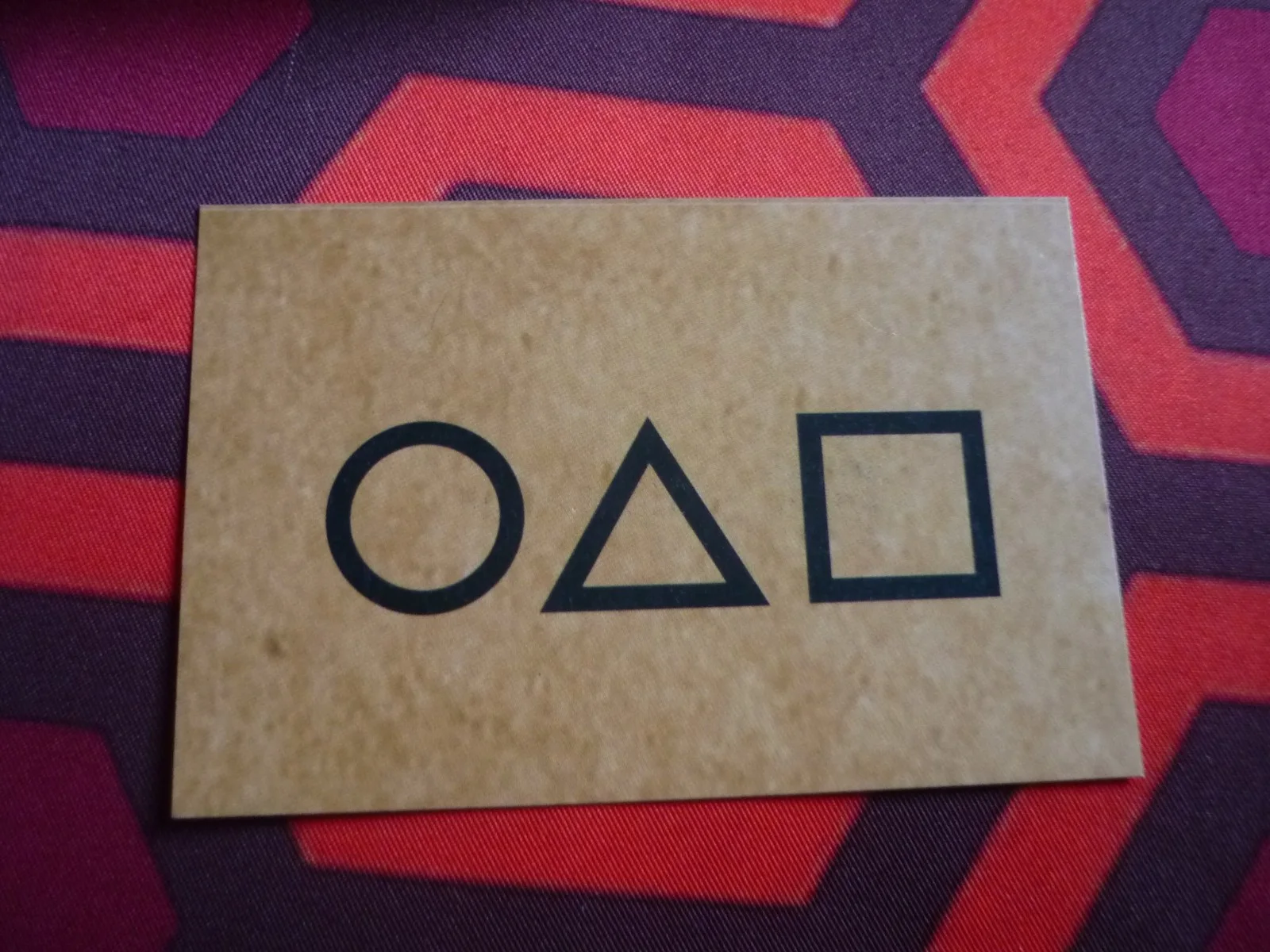 Replica prop boxed business card 1:1 scale squid game front back, image 4
