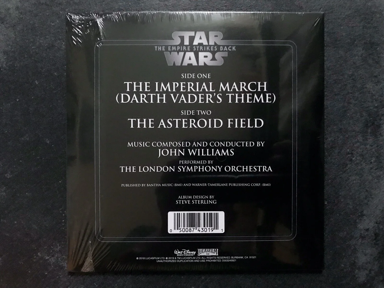 EMPIRE STRIKES BACK Movie 7in Coloured Vinyl HARRISON FORD CARRIE FISHER YODA, изображение 2