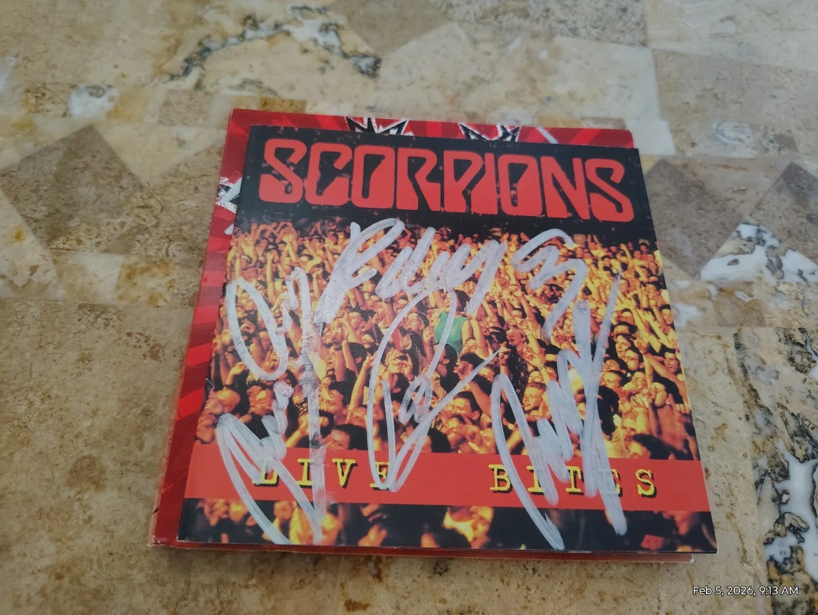The Scorpions Signed Cd BOOKlet Live 4 Members, image 2