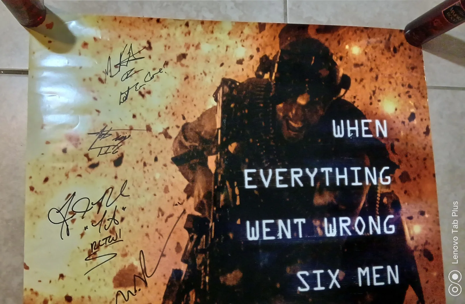 Cast Of 13 Hours — 13 HOURS MOVIE POSTER 27 x 40 HAND SIGNED 12 AUTOGRAPHS EBAY AUTHENTICATION, изображение 2