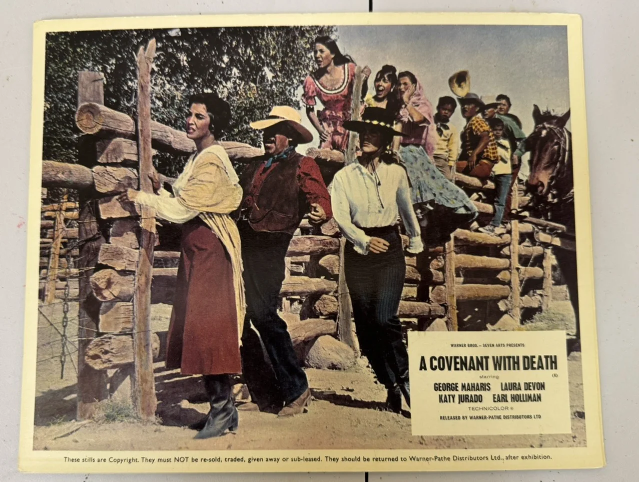 A COVENANT WITH DEATH 1967 8 ORIGINAL UK LOBBY CARDS GENE HACKMAN GEORGE MAHARIS, image 2