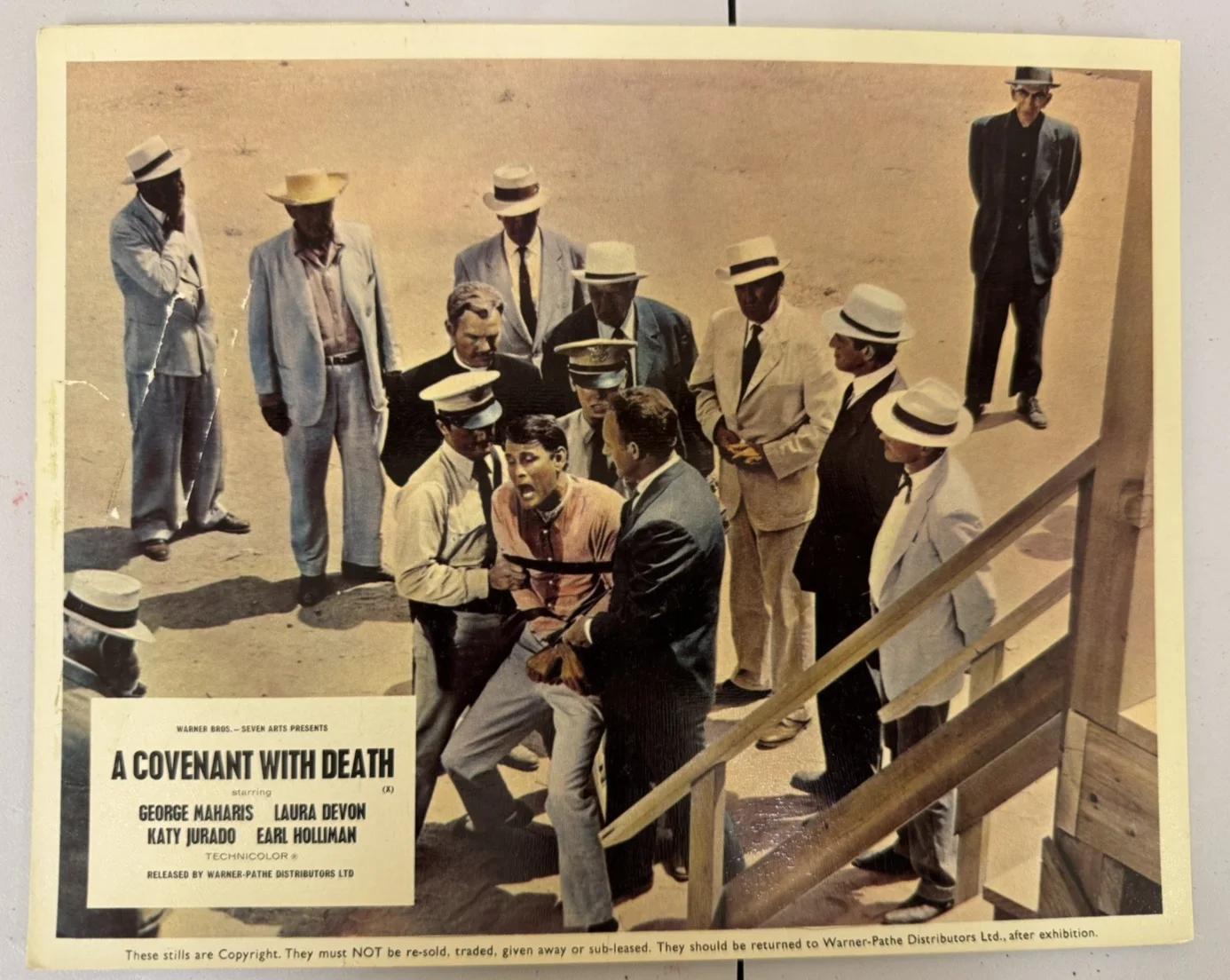 A COVENANT WITH DEATH 1967 8 ORIGINAL UK LOBBY CARDS GENE HACKMAN GEORGE MAHARIS, image 3