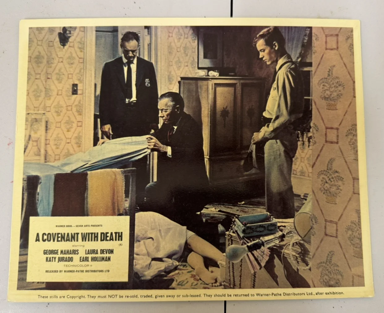 A COVENANT WITH DEATH 1967 8 ORIGINAL UK LOBBY CARDS GENE HACKMAN GEORGE MAHARIS, image 4