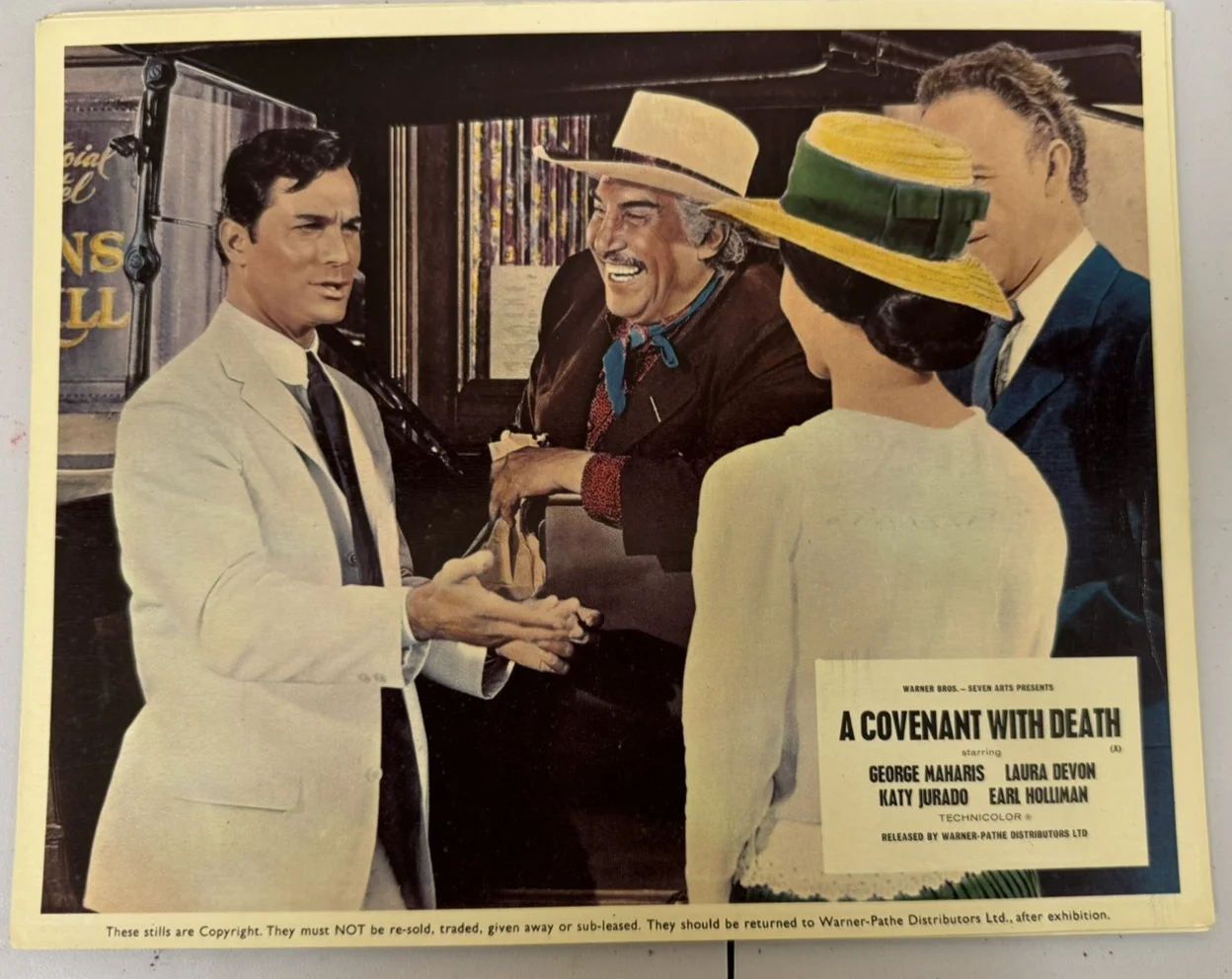 A COVENANT WITH DEATH 1967 8 ORIGINAL UK LOBBY CARDS GENE HACKMAN GEORGE MAHARIS, image 5