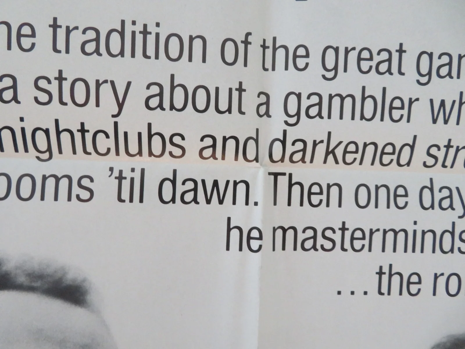 BOB LE FLAMBEUR / BOB THE GAMBLER FOLDED US ONE SHEET POSTER ISABEL COREY R1982, image 2